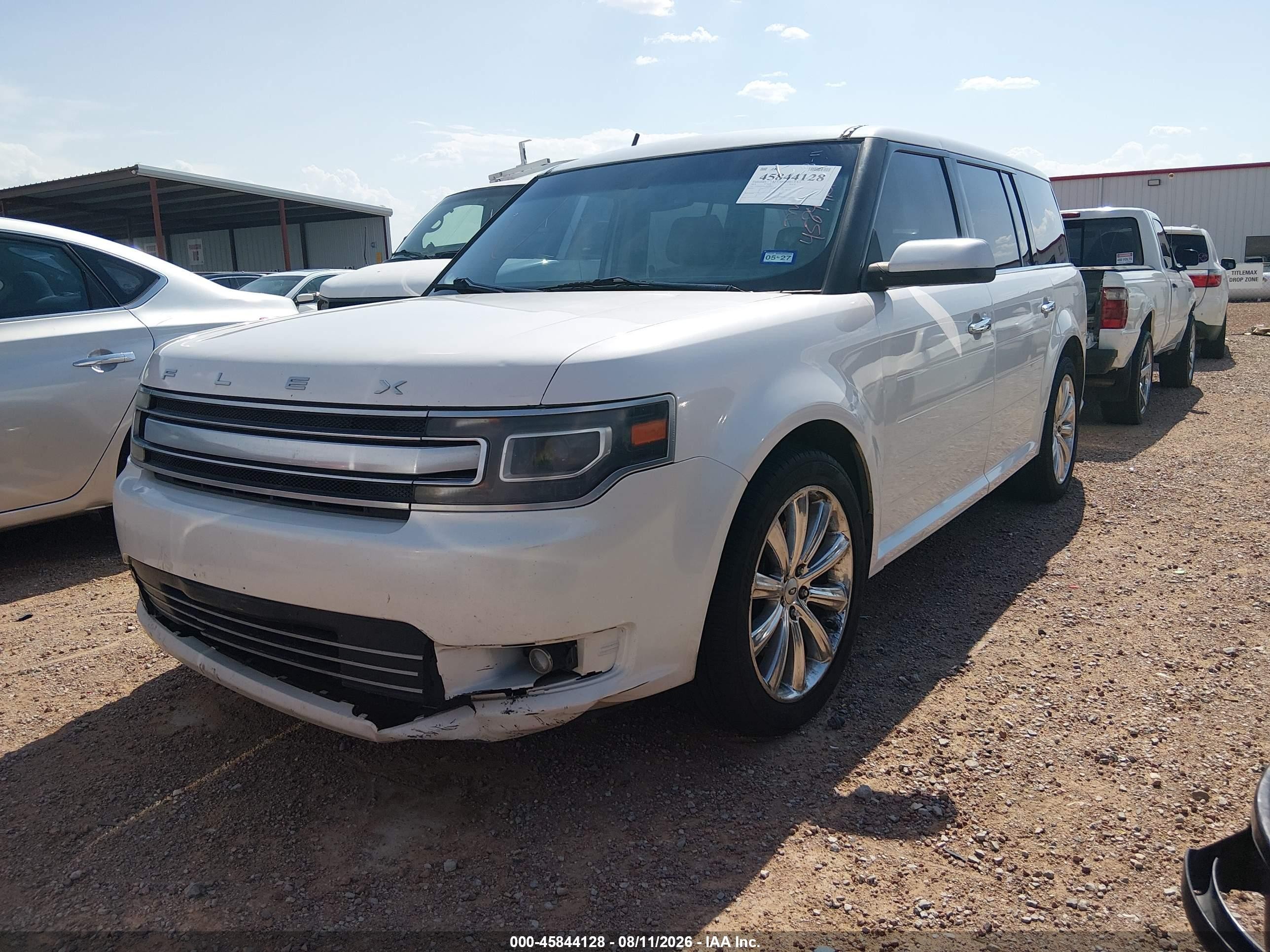 2014 Ford Flex Limited White vin: 2FMGK5D88EBD36910