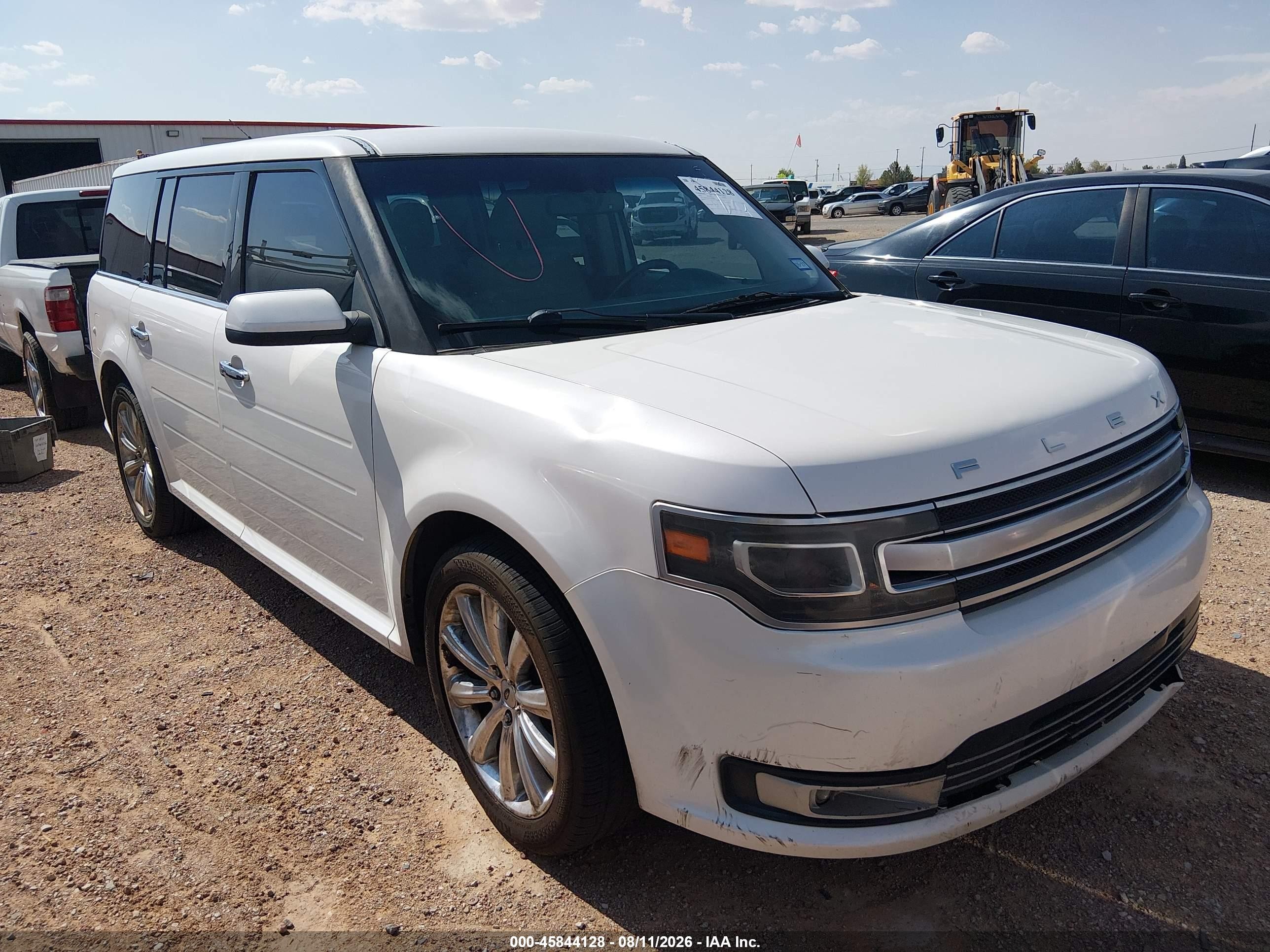 2014 Ford Flex Limited White vin: 2FMGK5D88EBD36910