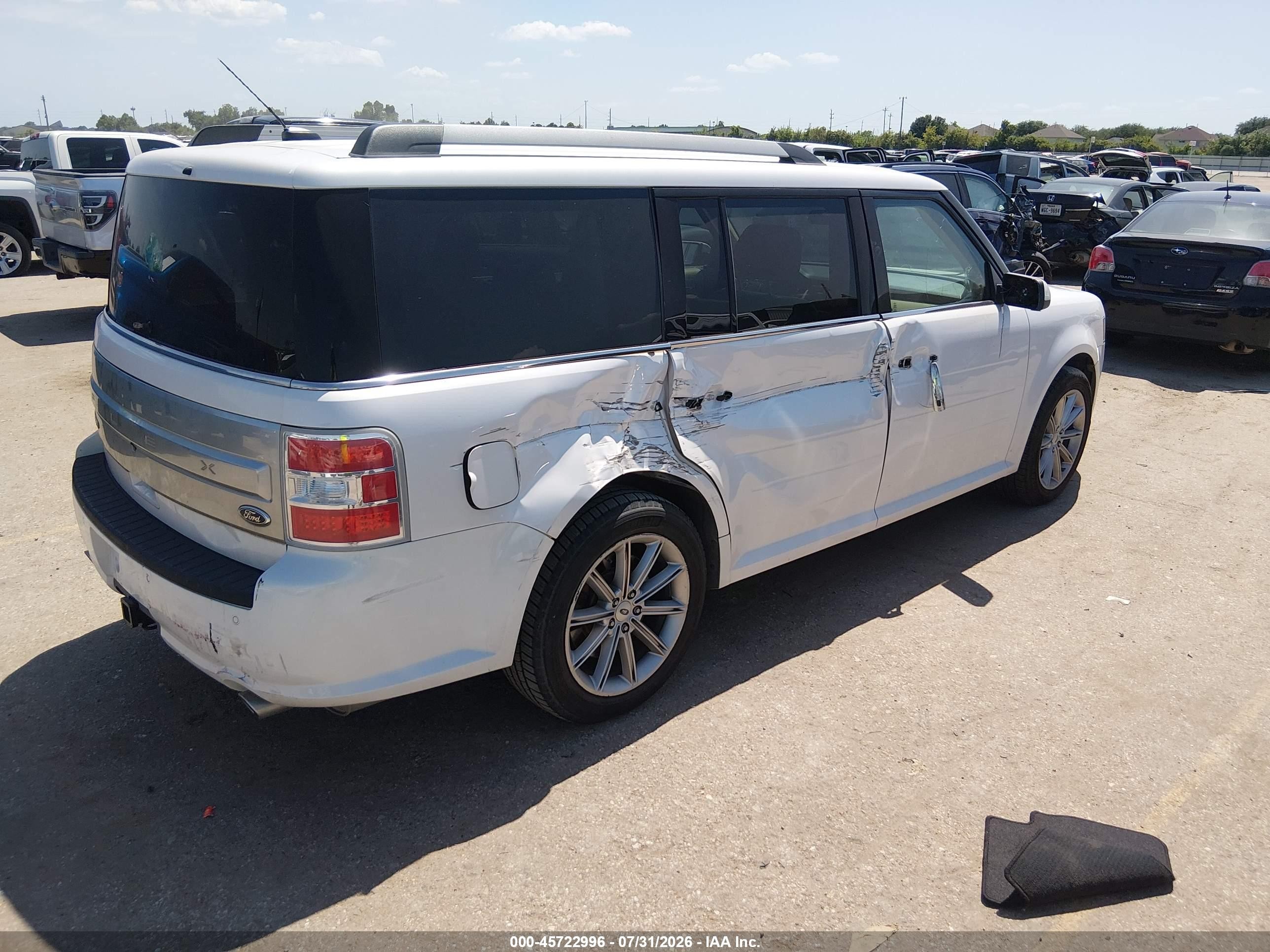 2013 Ford Flex Limited White vin: 2FMGK5D89DBD25087