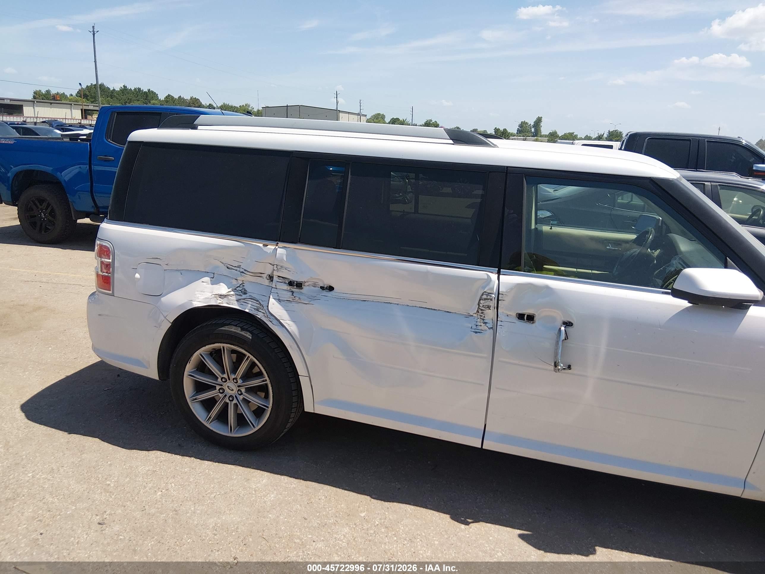 2013 Ford Flex Limited White vin: 2FMGK5D89DBD25087