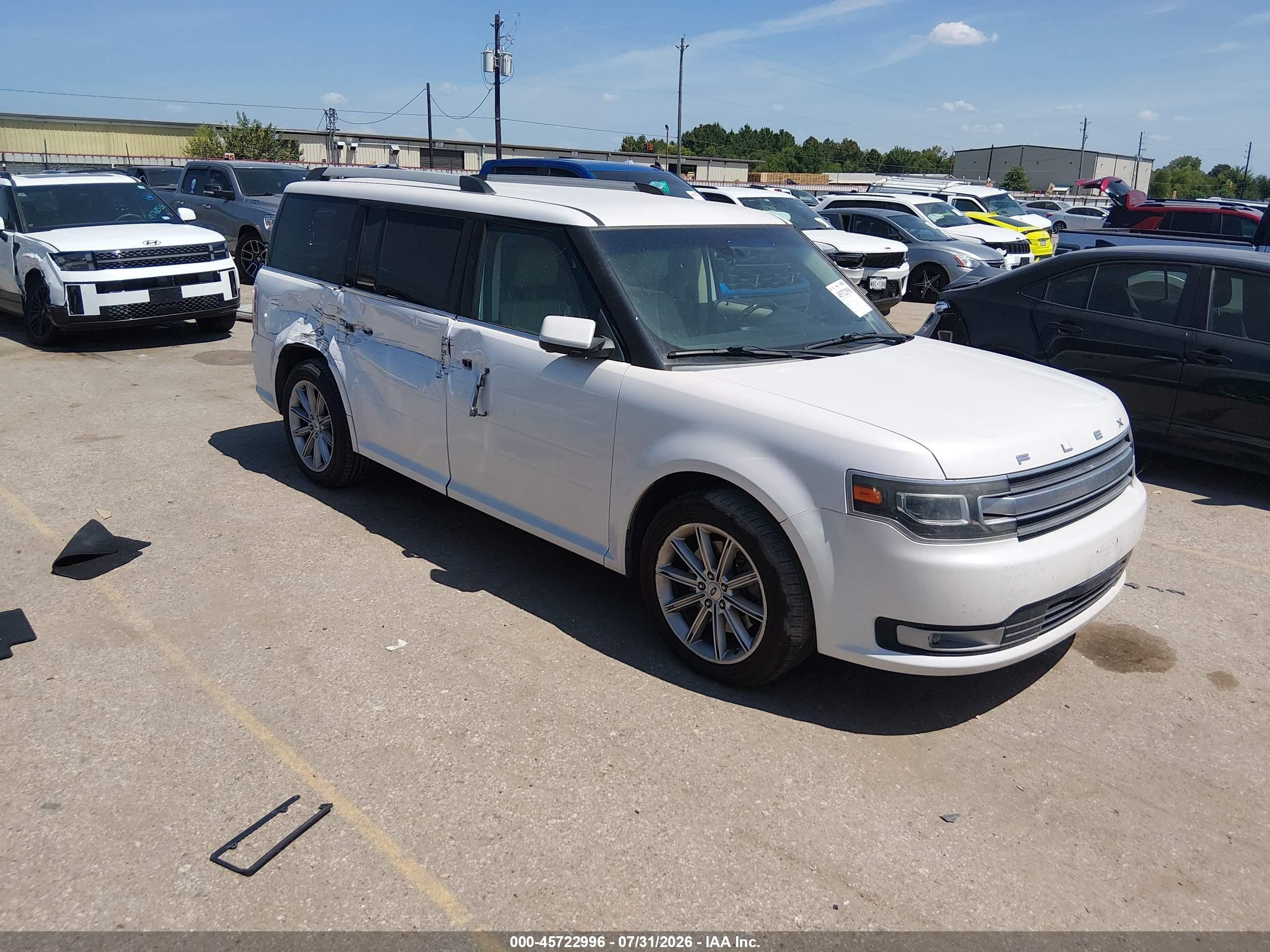2013 Ford Flex Limited White vin: 2FMGK5D89DBD25087
