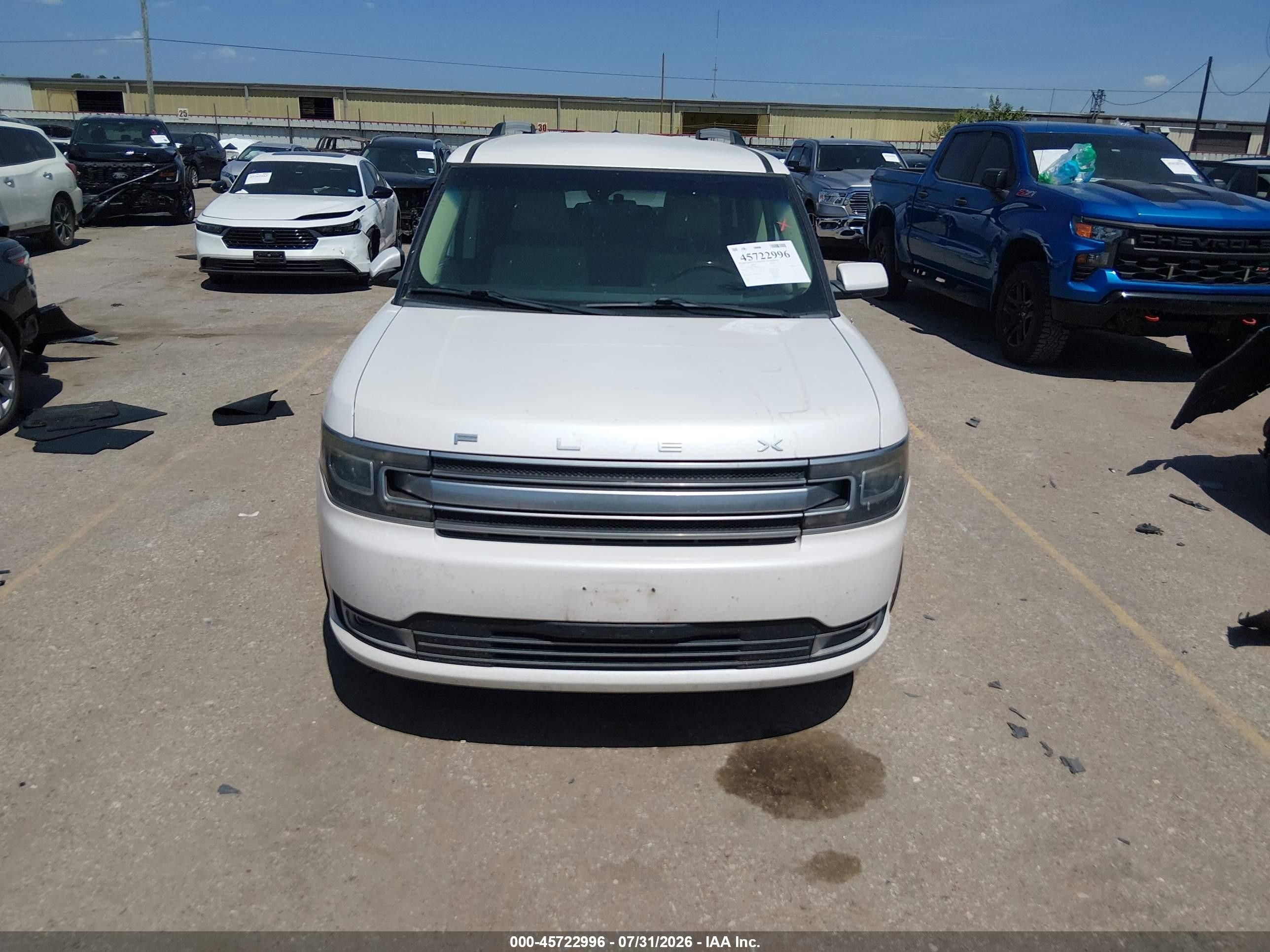 2013 Ford Flex Limited White vin: 2FMGK5D89DBD25087
