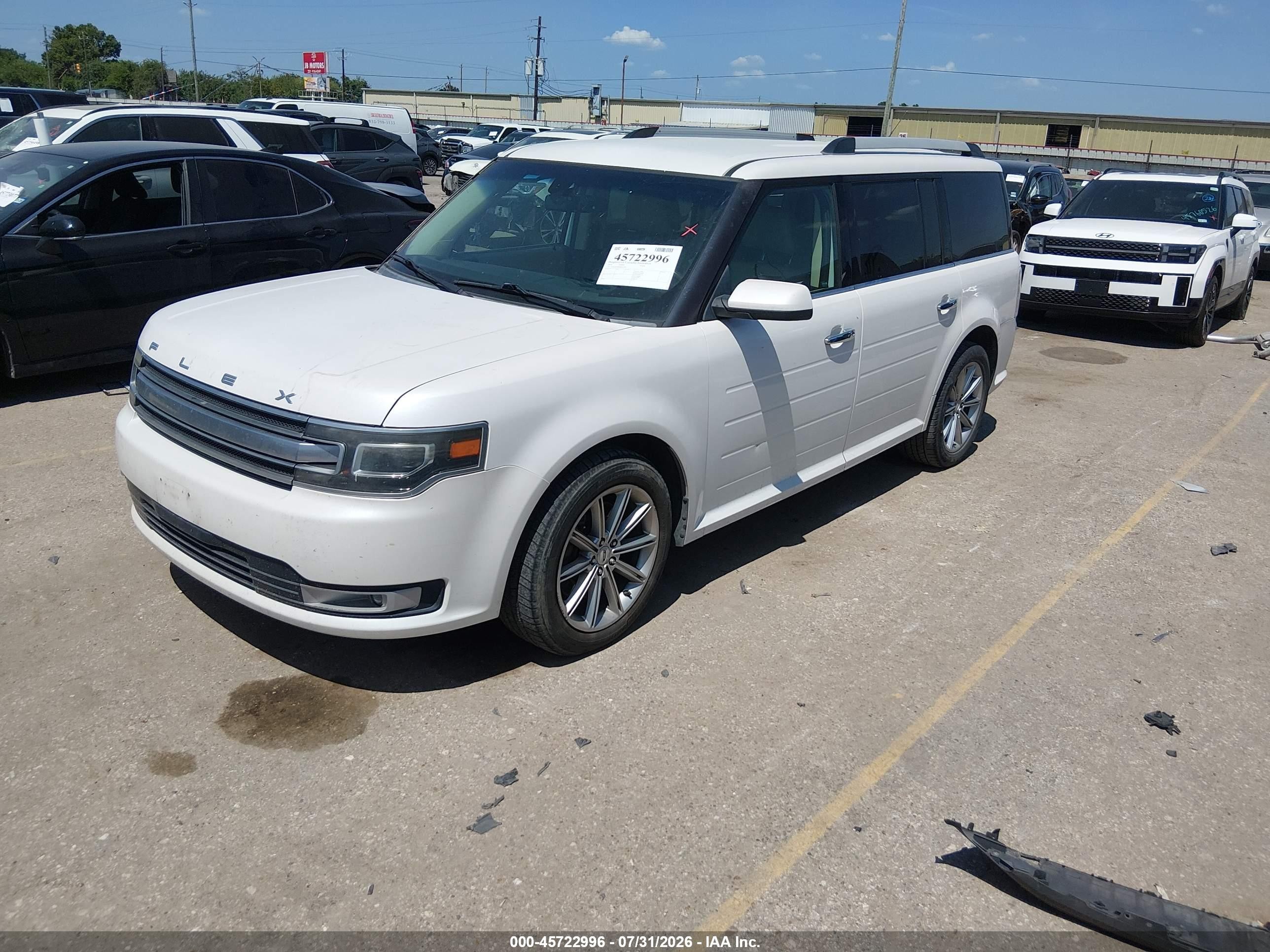 2013 Ford Flex Limited White vin: 2FMGK5D89DBD25087