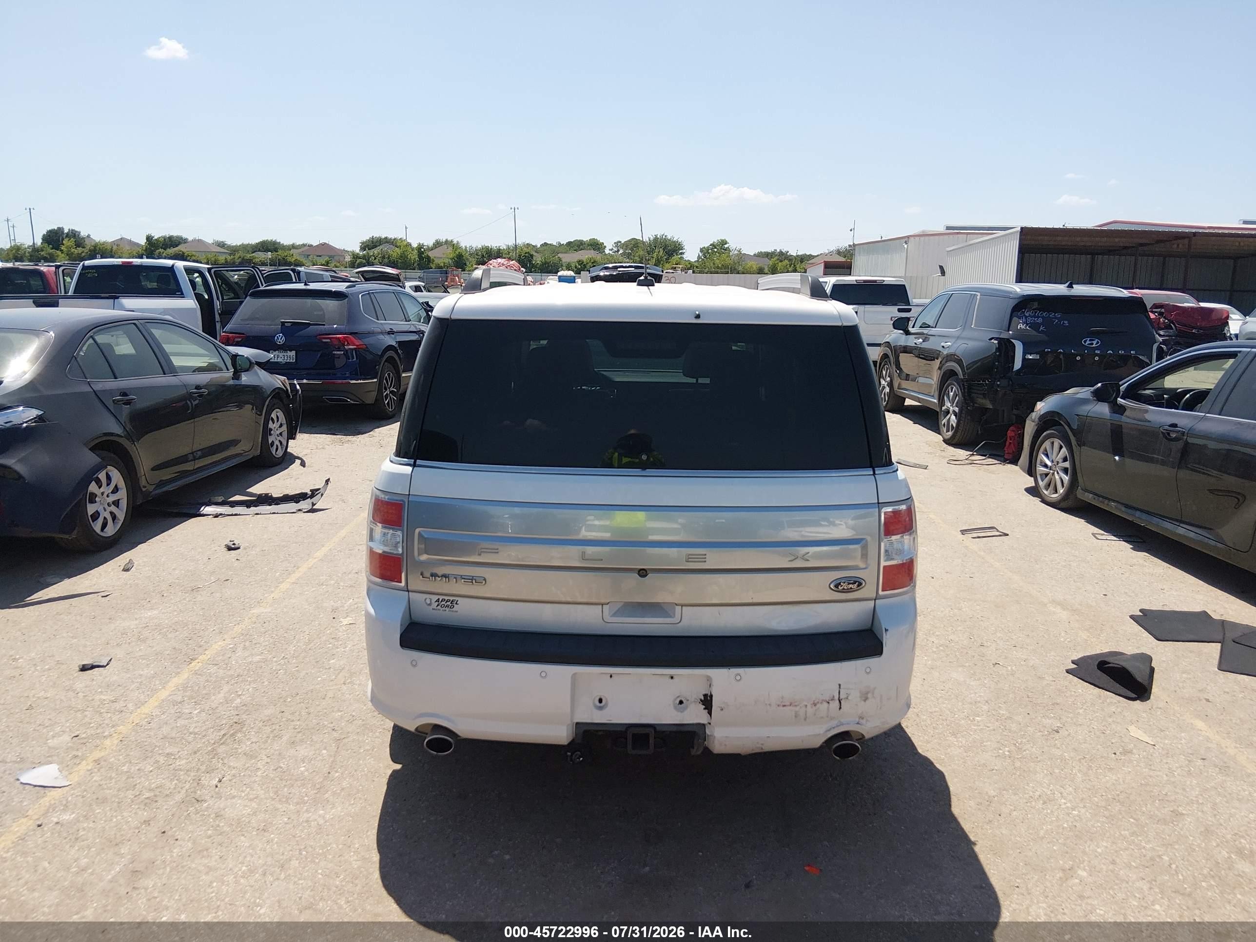2013 Ford Flex Limited White vin: 2FMGK5D89DBD25087