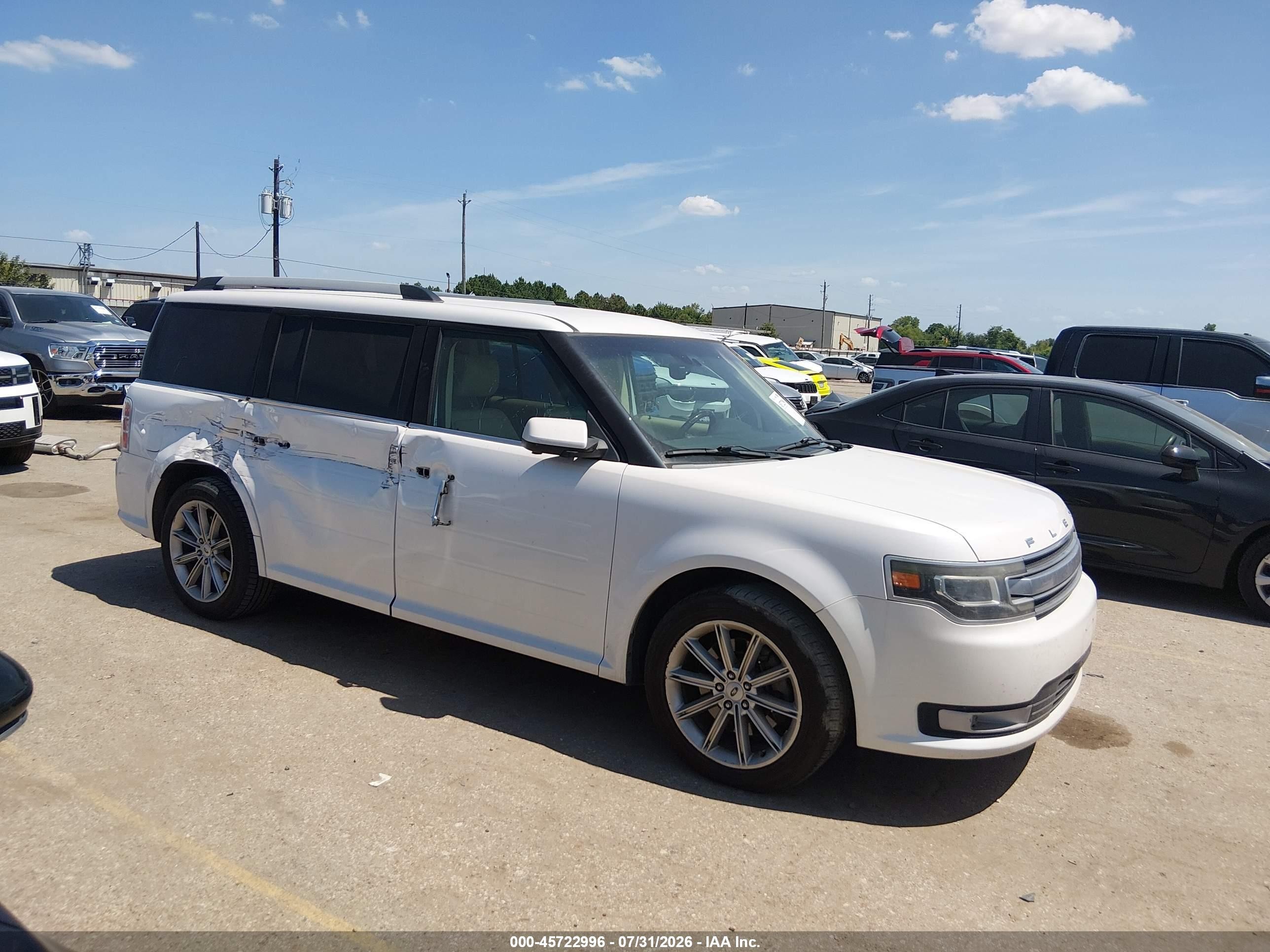 2013 Ford Flex Limited White vin: 2FMGK5D89DBD25087