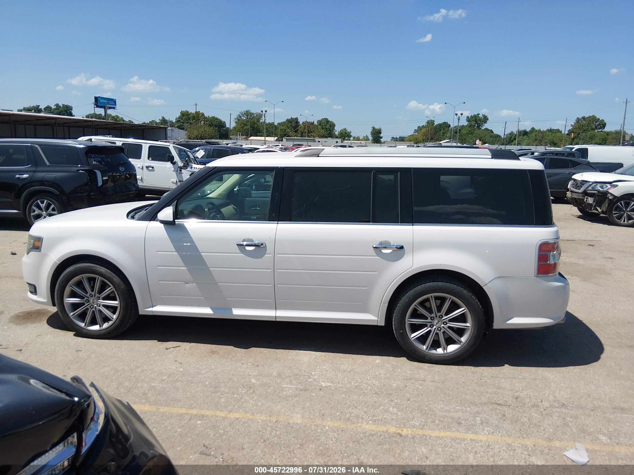 2013 Ford Flex Limited White vin: 2FMGK5D89DBD25087