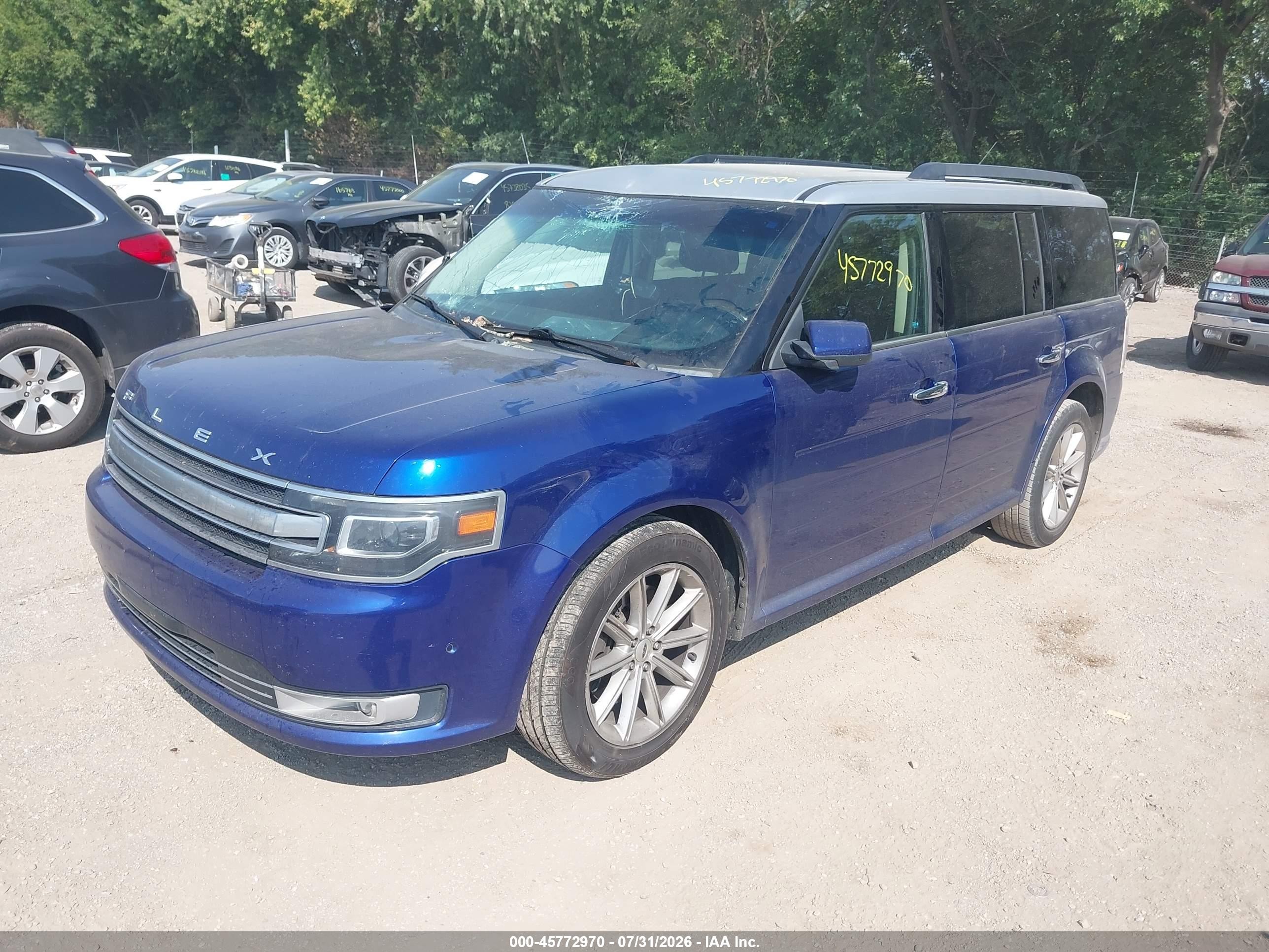 2015 Ford Flex Limited Синий vin: 2FMGK5D89FBA19459
