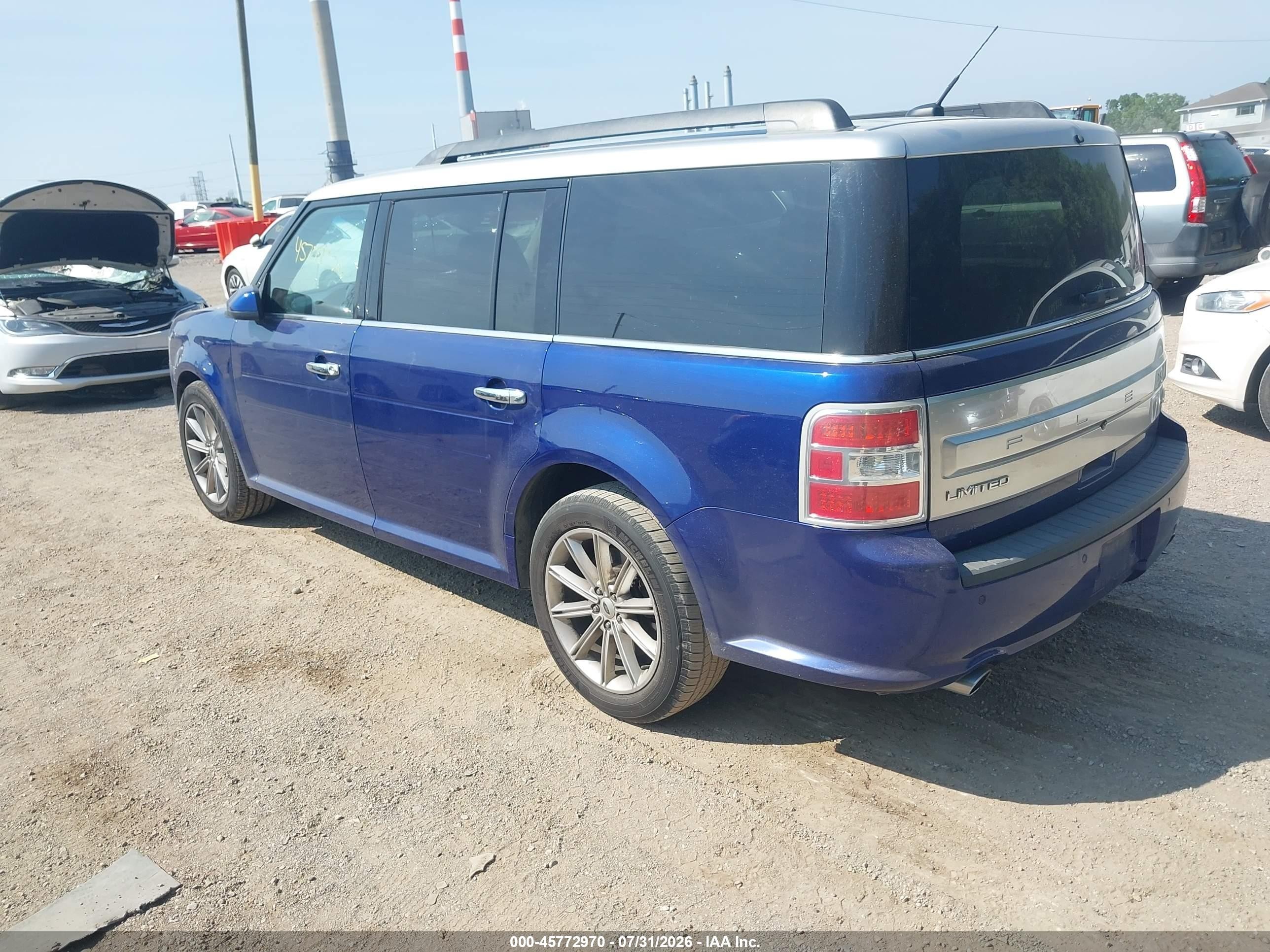2015 Ford Flex Limited Синий vin: 2FMGK5D89FBA19459