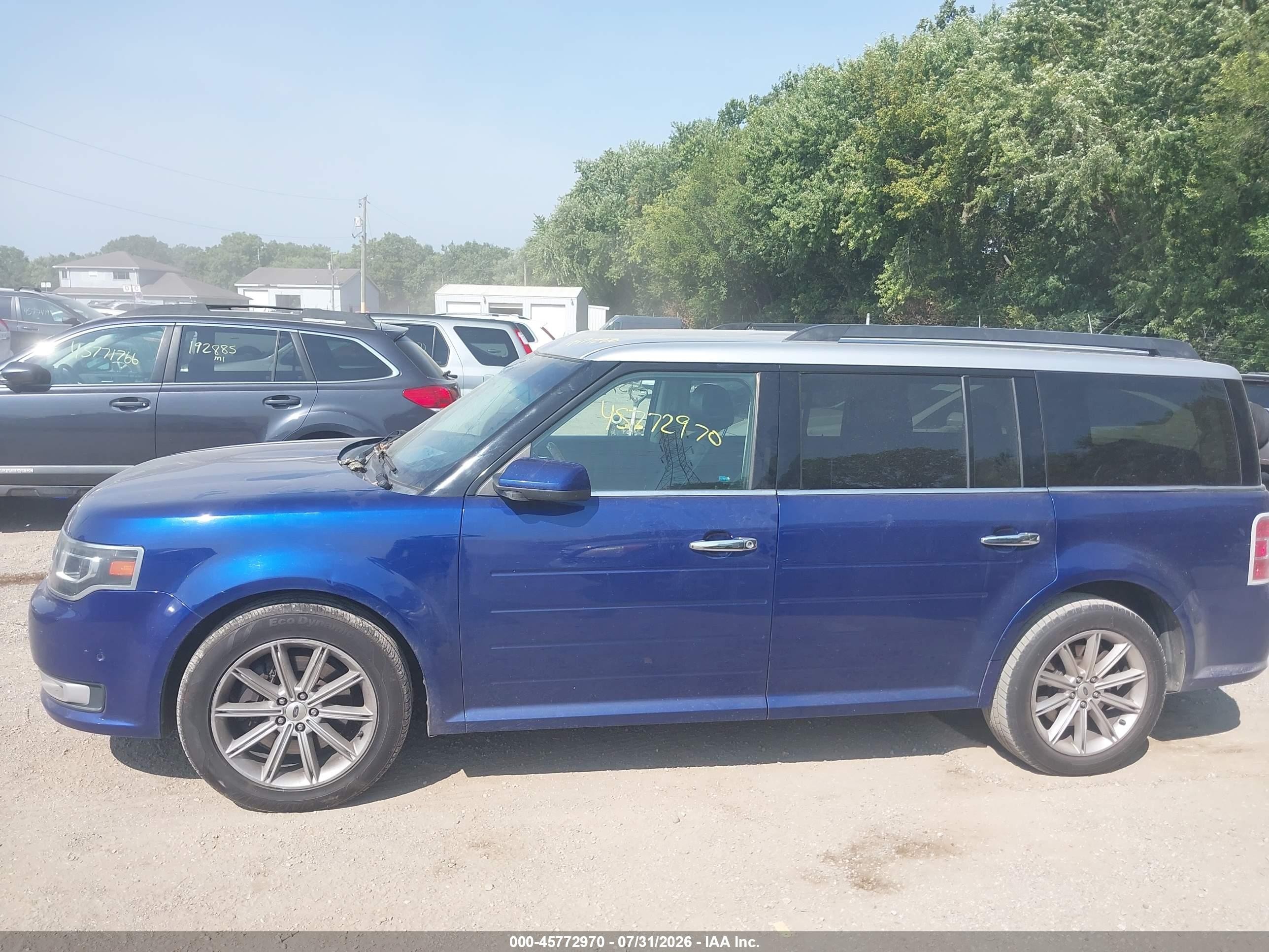 2015 Ford Flex Limited Синий vin: 2FMGK5D89FBA19459