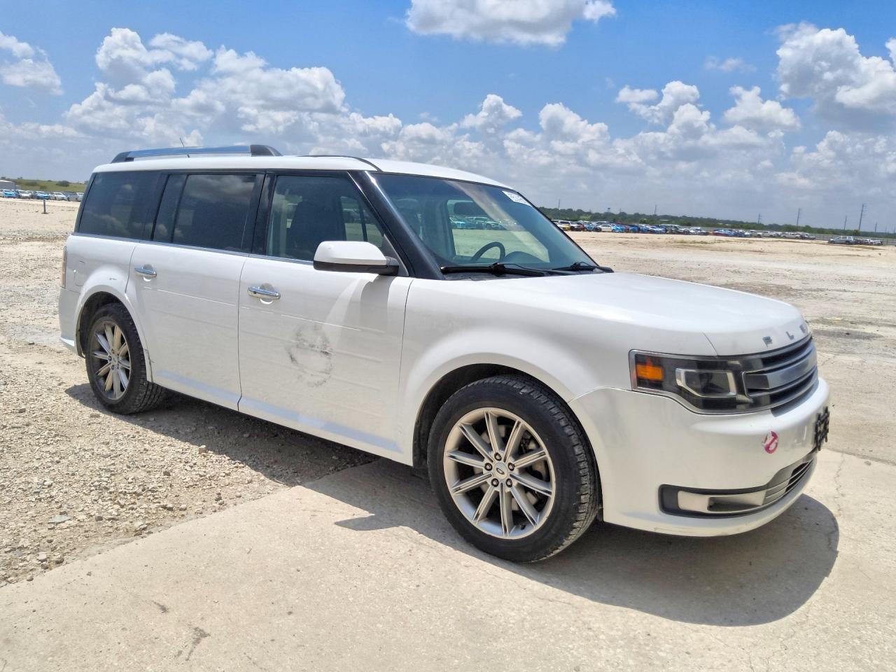 2015 Ford Flex Limited White vin: 2FMGK5D8XFBA02587