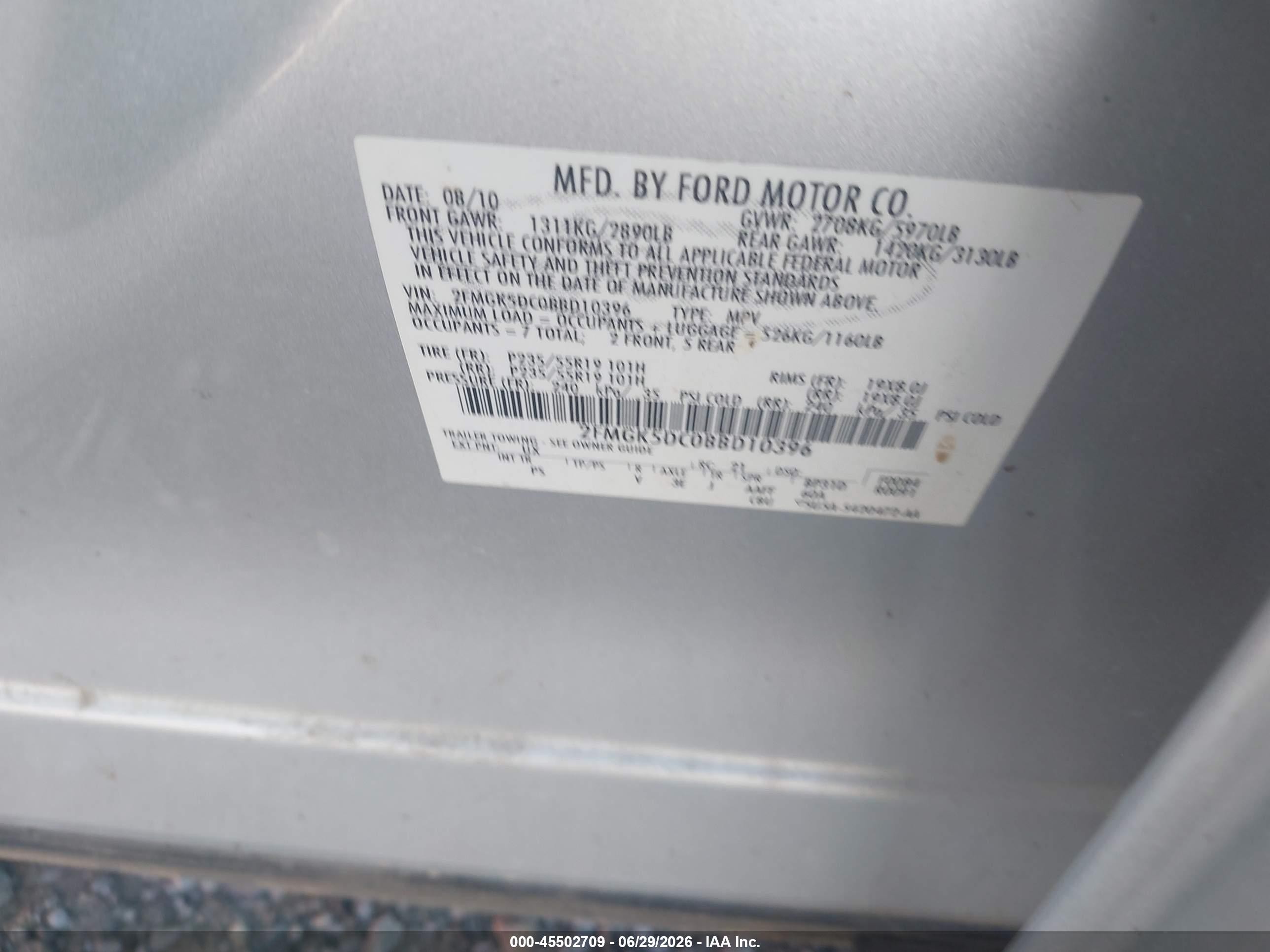 2011 Ford Flex Limited Silver vin: 2FMGK5DC0BBD10396