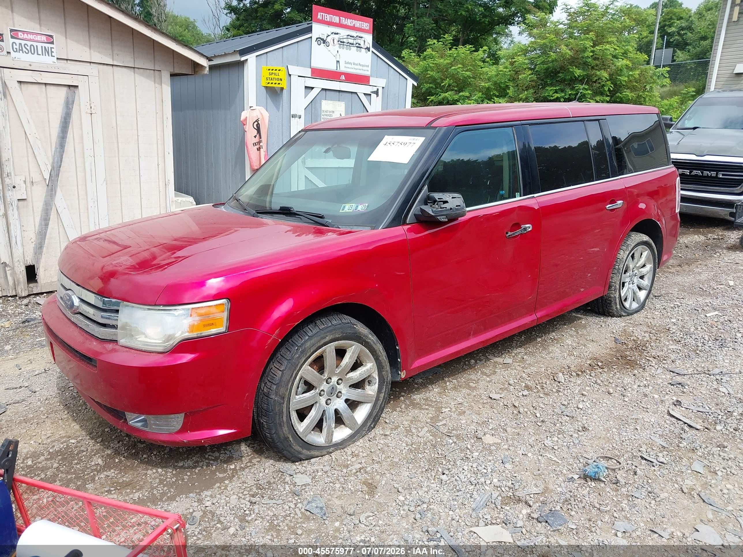 2010 Ford Flex Limited Red vin: 2FMGK5DC2ABA18313