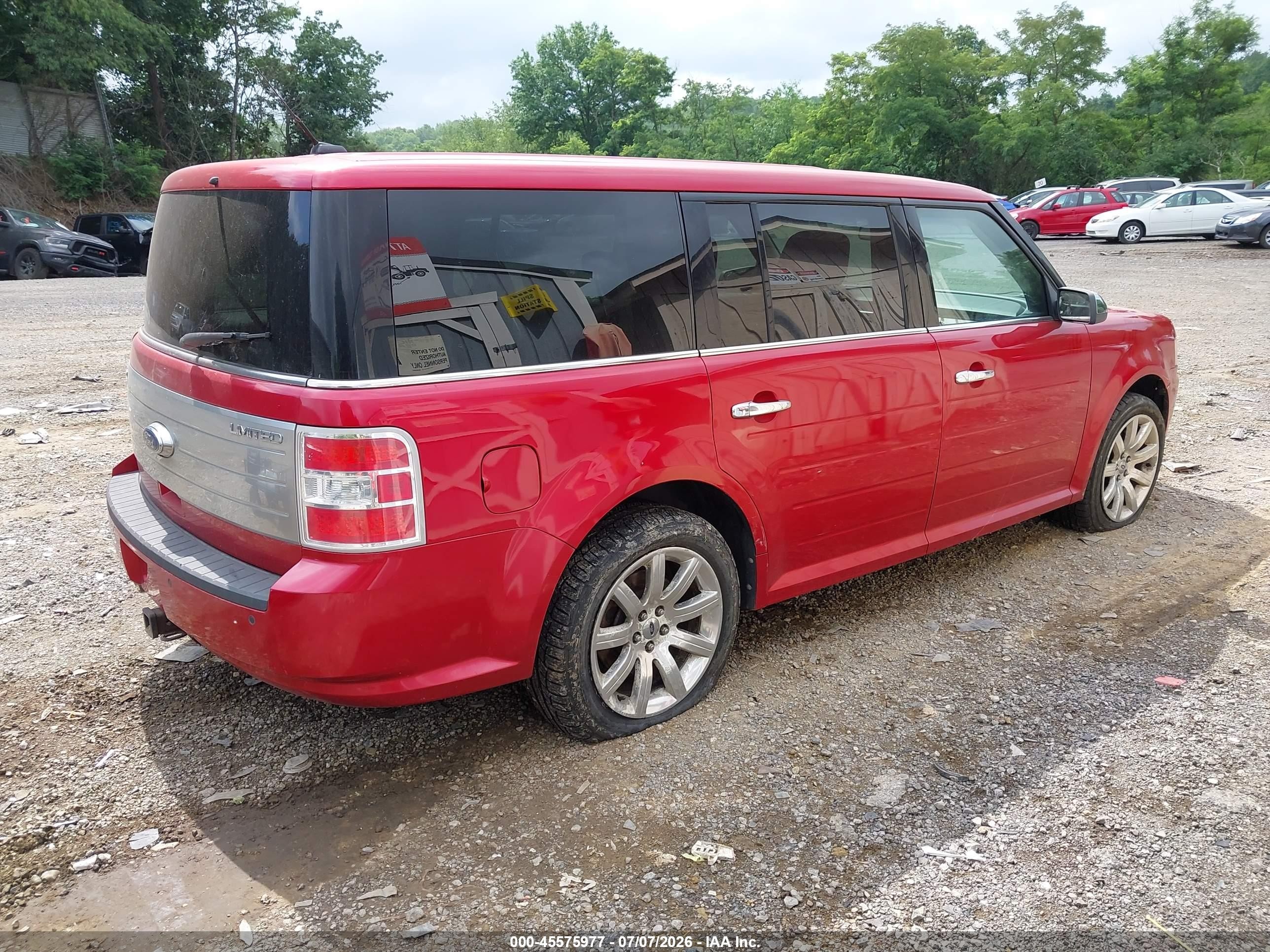 2010 Ford Flex Limited Red vin: 2FMGK5DC2ABA18313