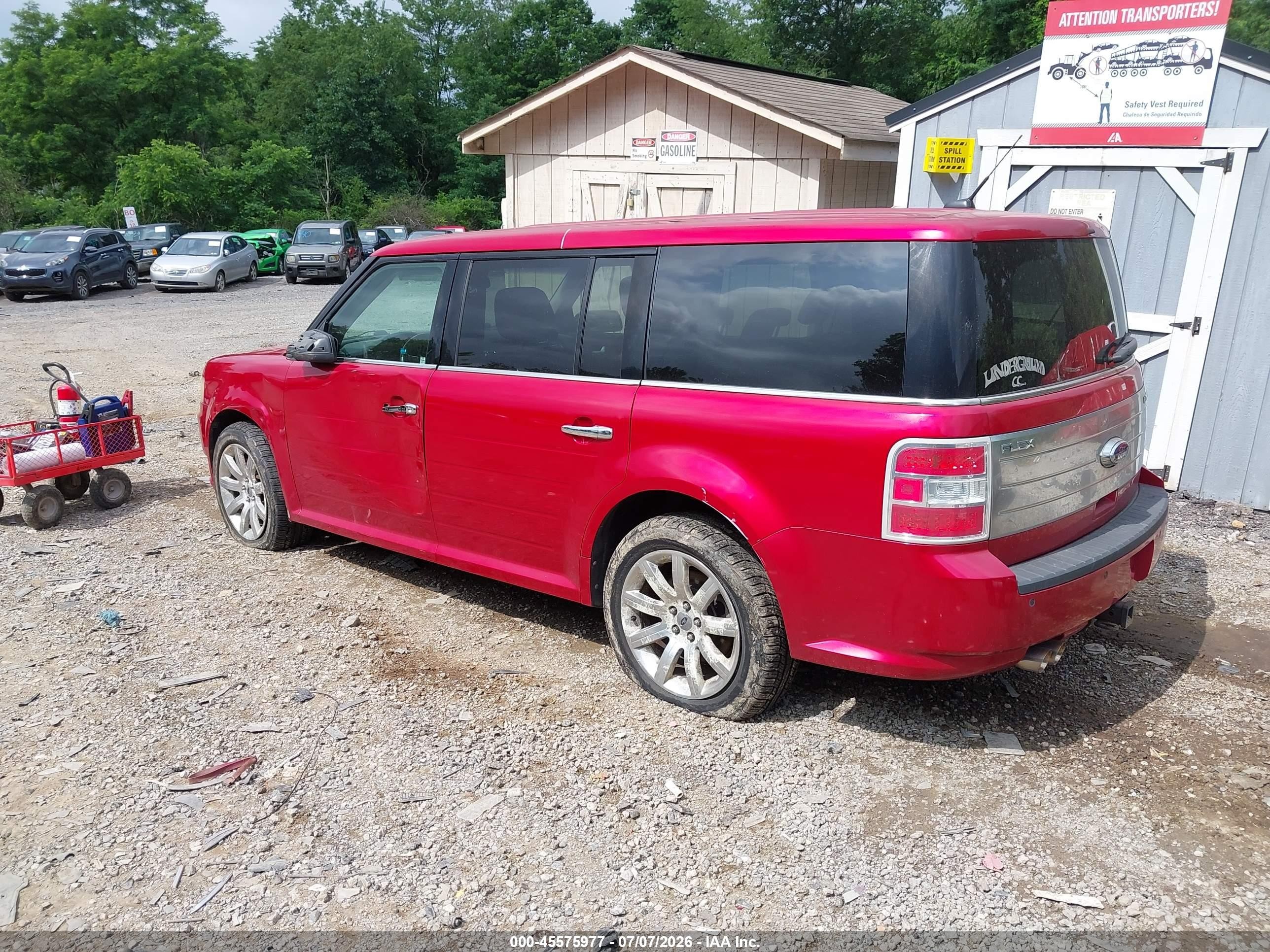 2010 Ford Flex Limited Red vin: 2FMGK5DC2ABA18313