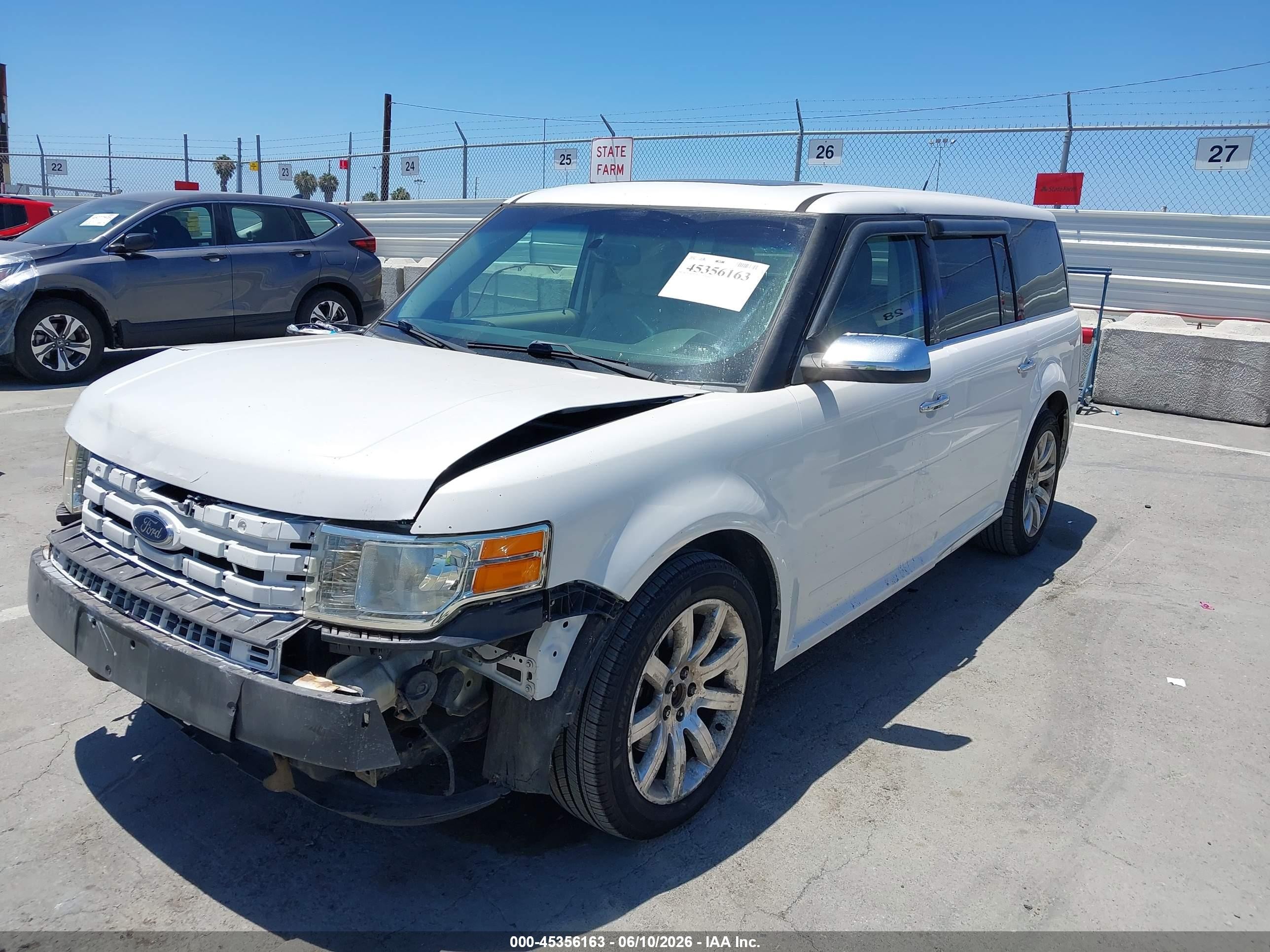 2010 Ford Flex Limited White vin: 2FMGK5DC6ABD03533