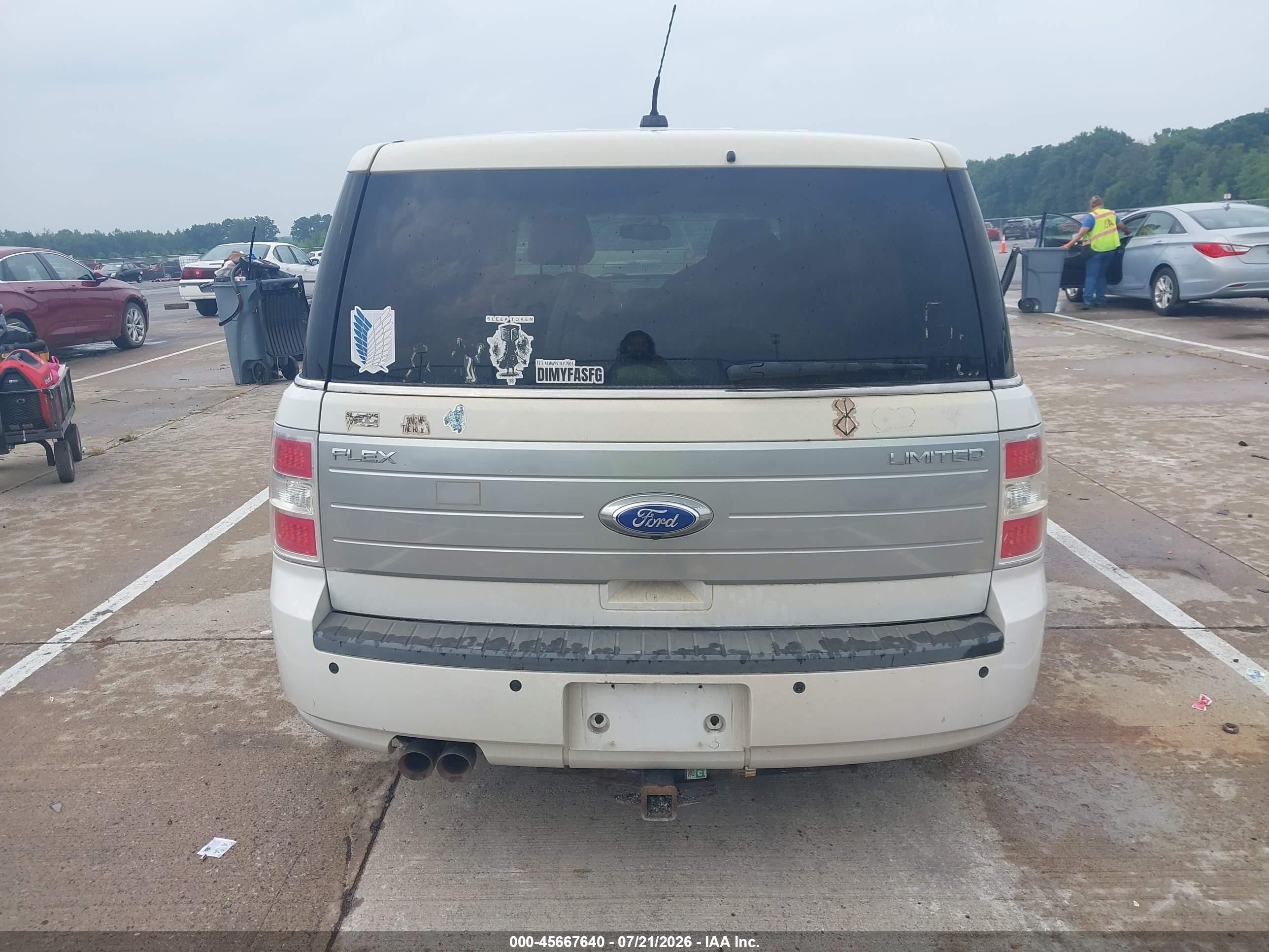 2011 Ford Flex Limited White vin: 2FMGK5DC8BBD33909