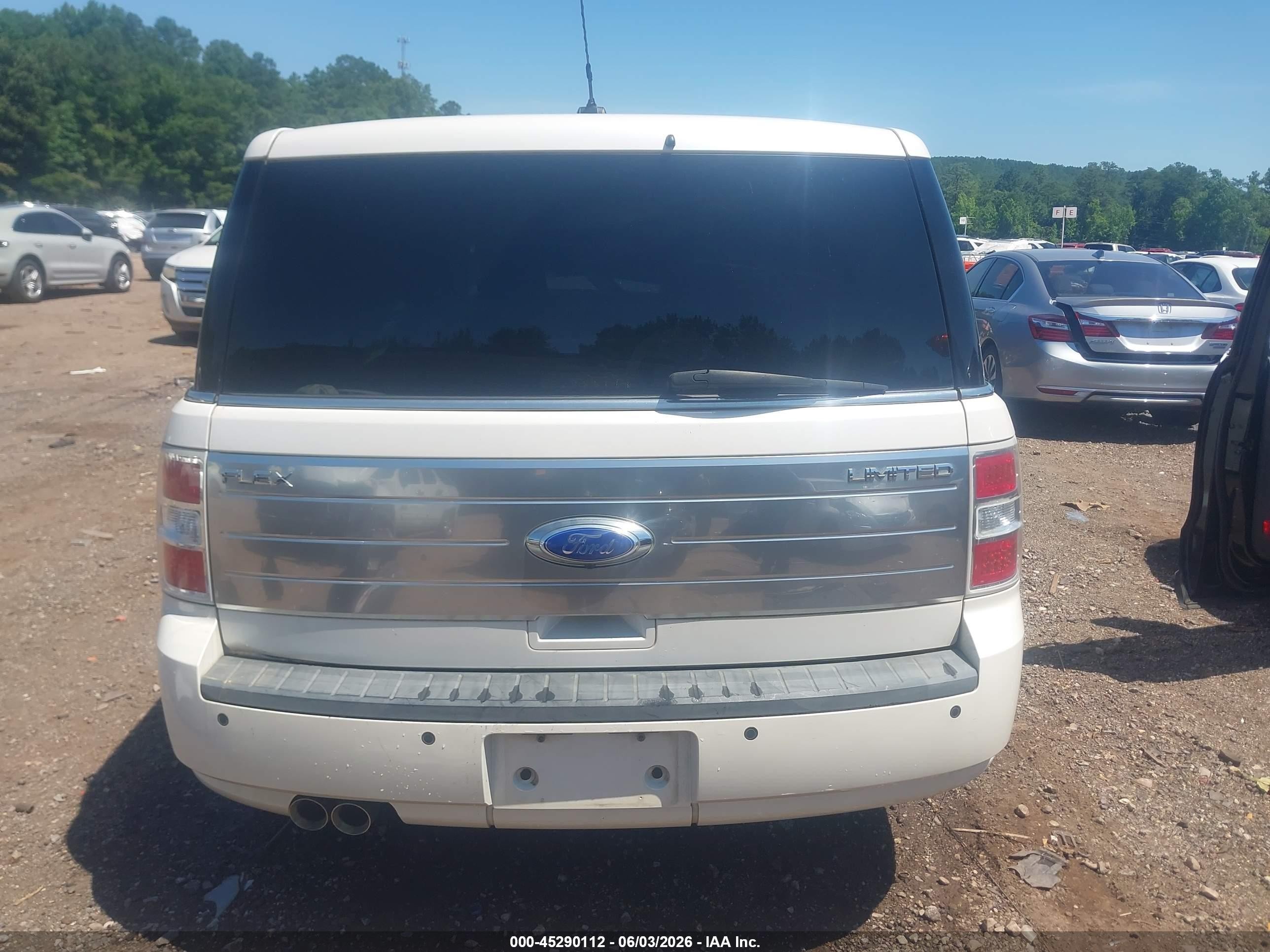 2011 Ford Flex Limited White vin: 2FMGK5DC9BBD31800