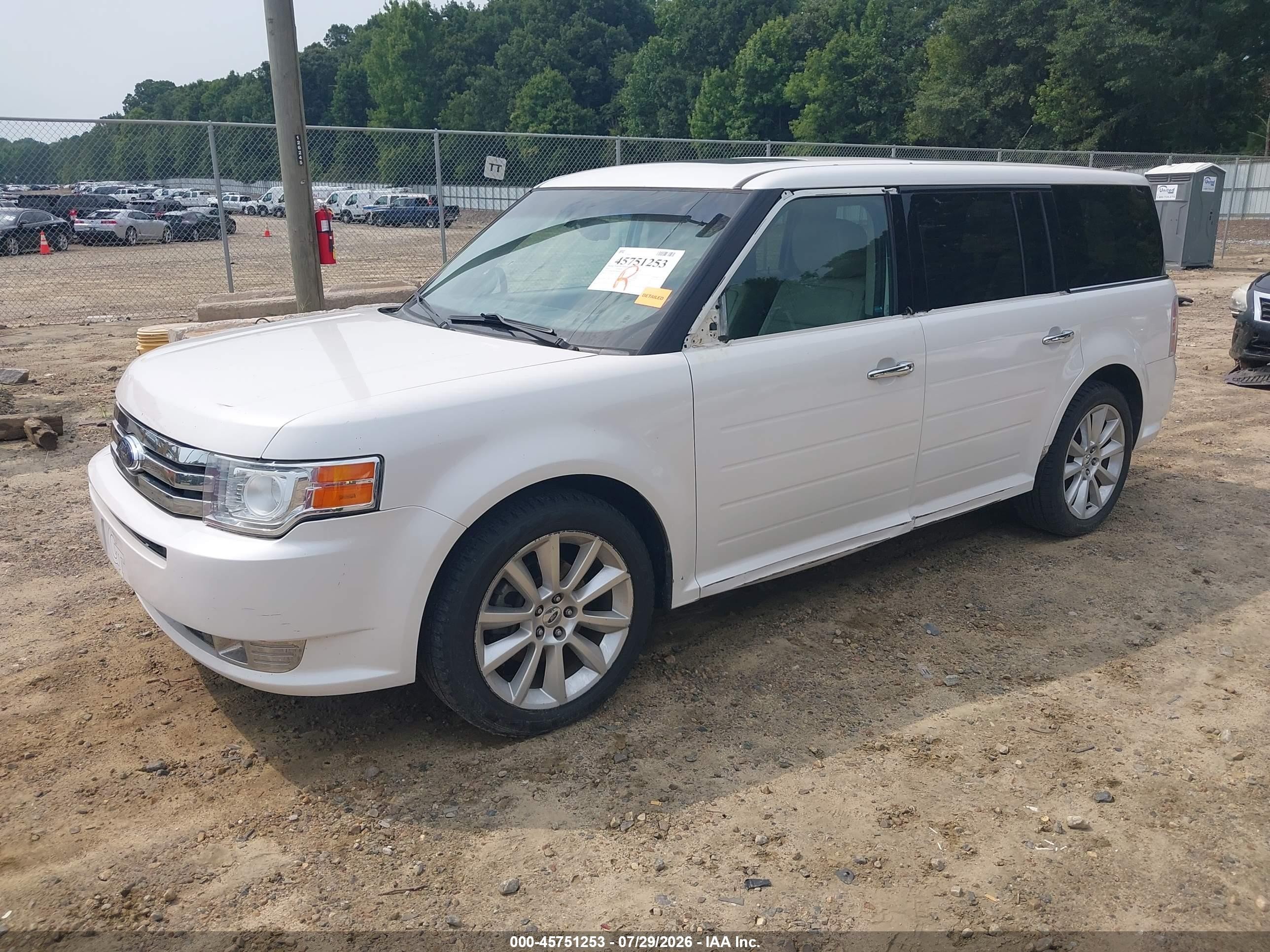2011 Ford Flex Limited White vin: 2FMGK5DCXBBD04332