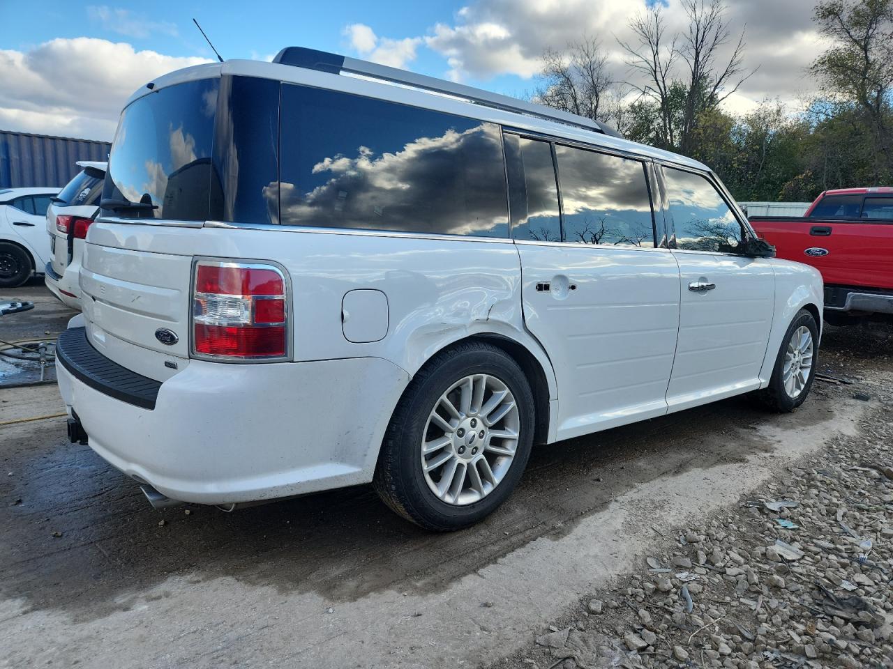 2018 Ford Flex Sel White vin: 2FMHK6C80JBA14493