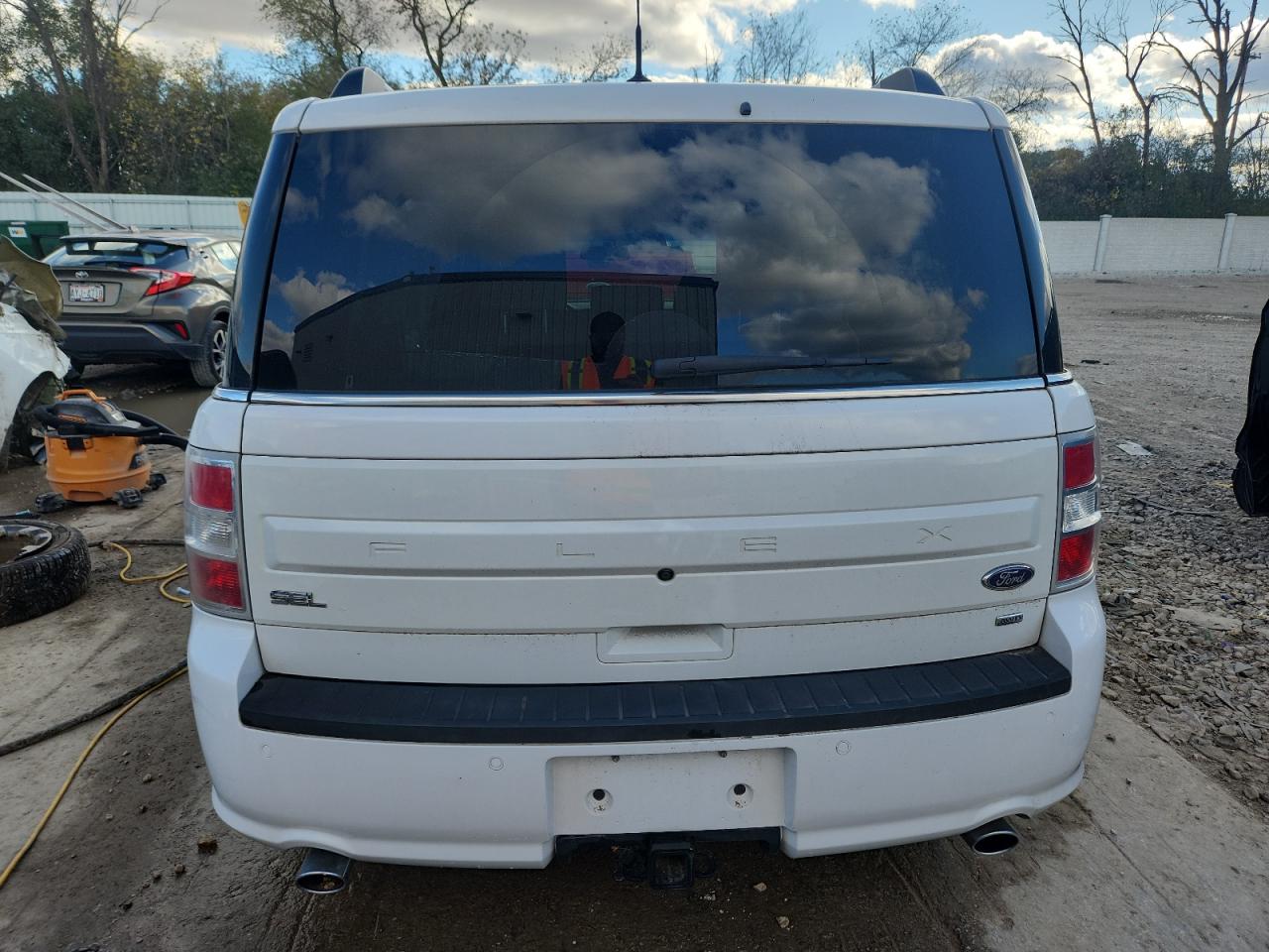 2018 Ford Flex Sel White vin: 2FMHK6C80JBA14493