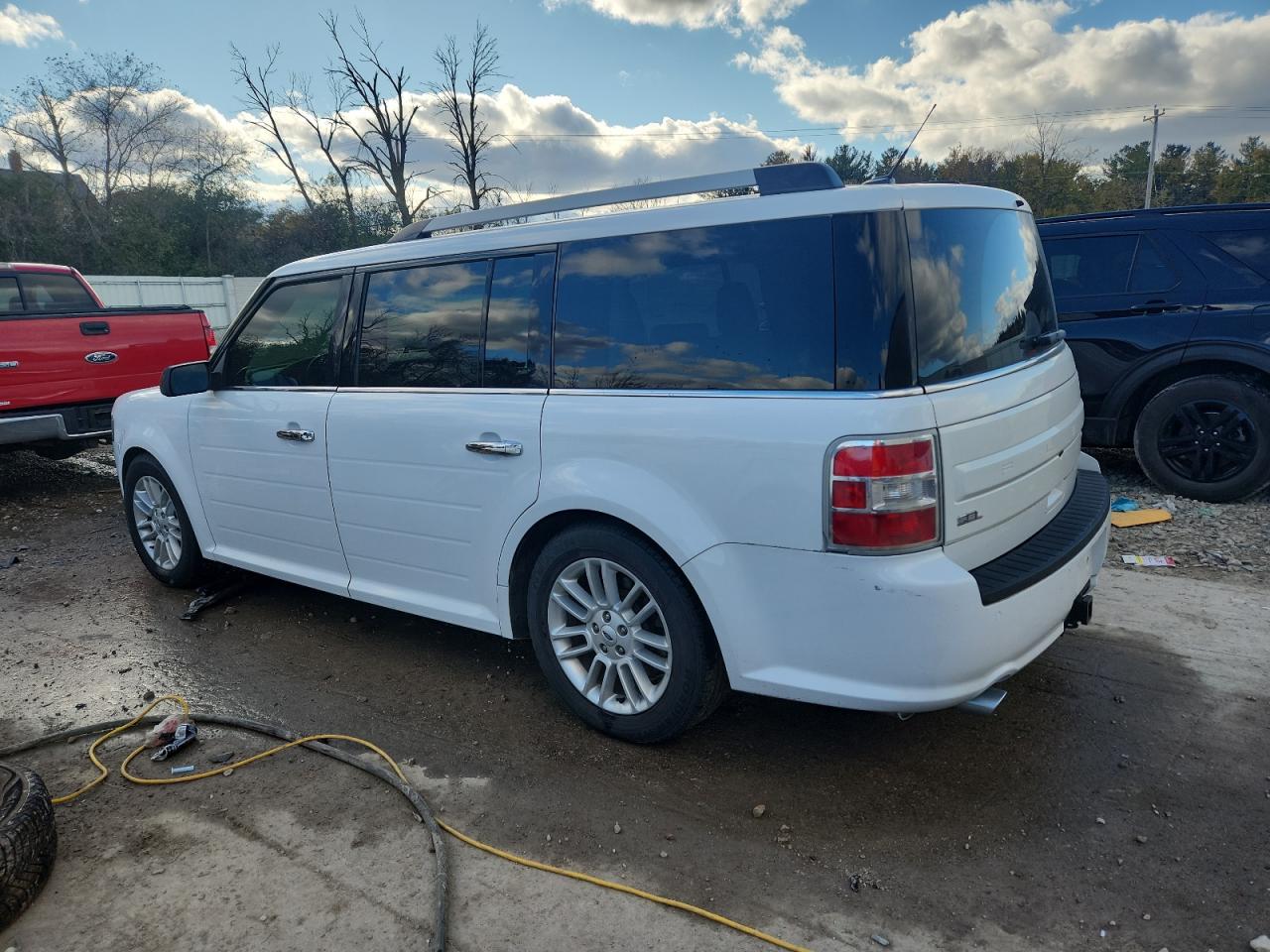 2018 Ford Flex Sel White vin: 2FMHK6C80JBA14493