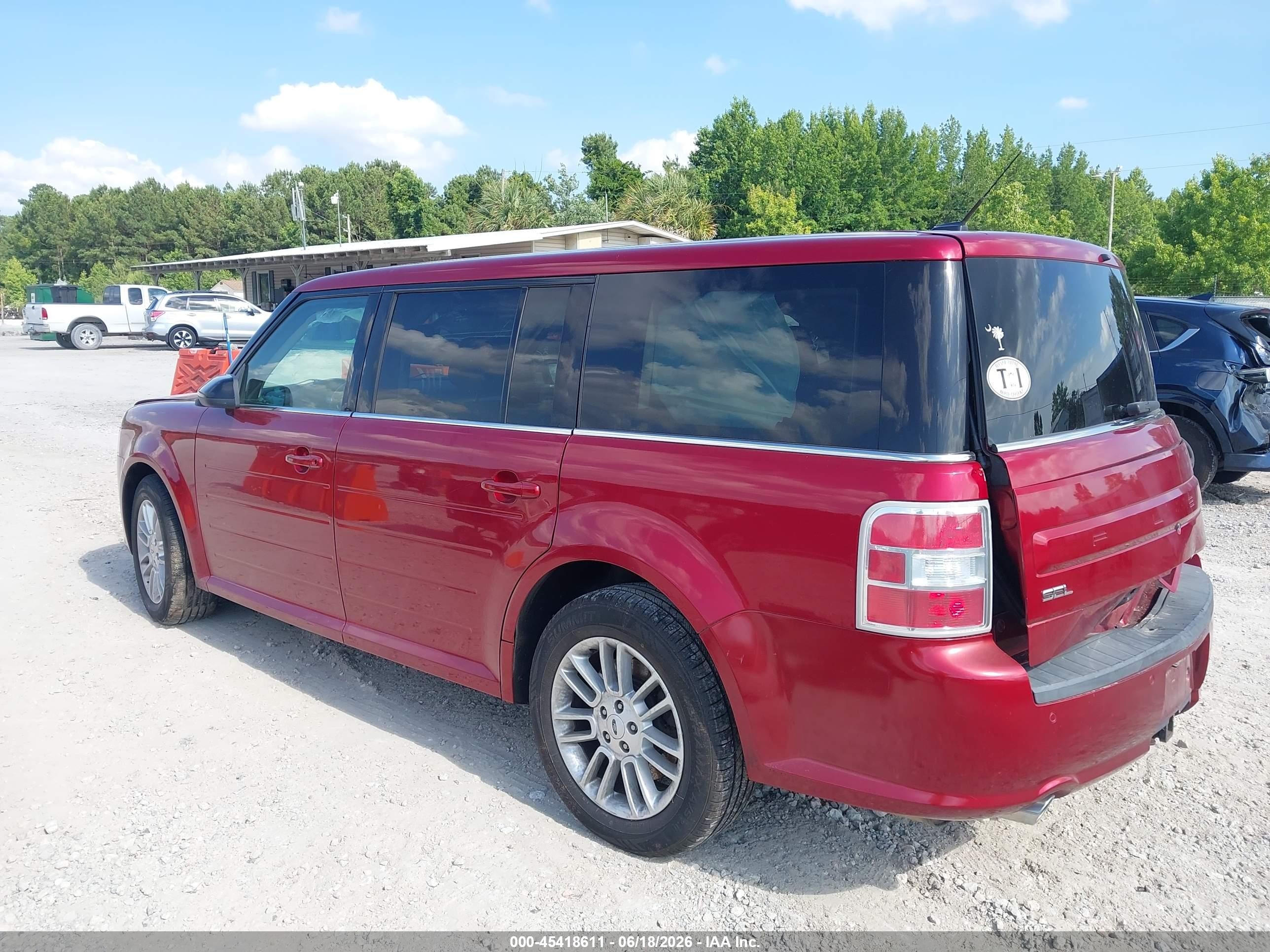 2014 Ford Flex Sel Red vin: 2FMHK6C82EBD00819