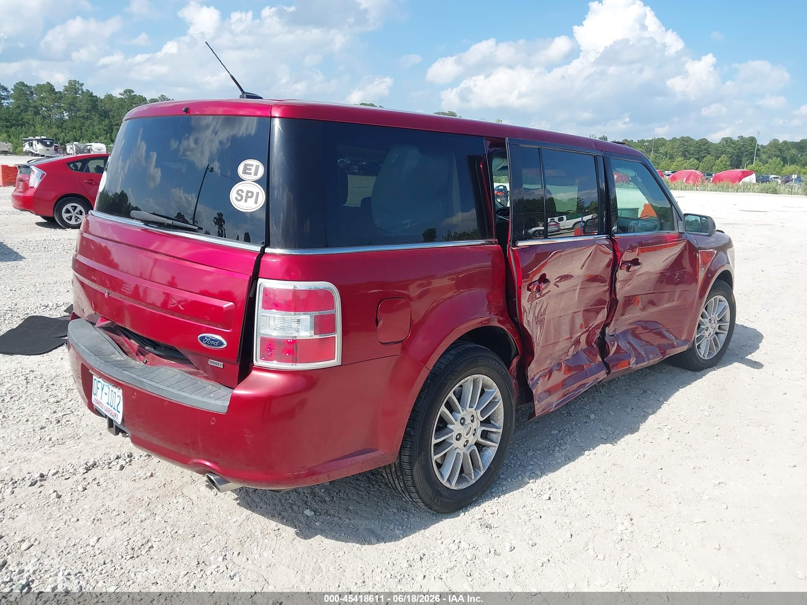 2014 Ford Flex Sel Red vin: 2FMHK6C82EBD00819