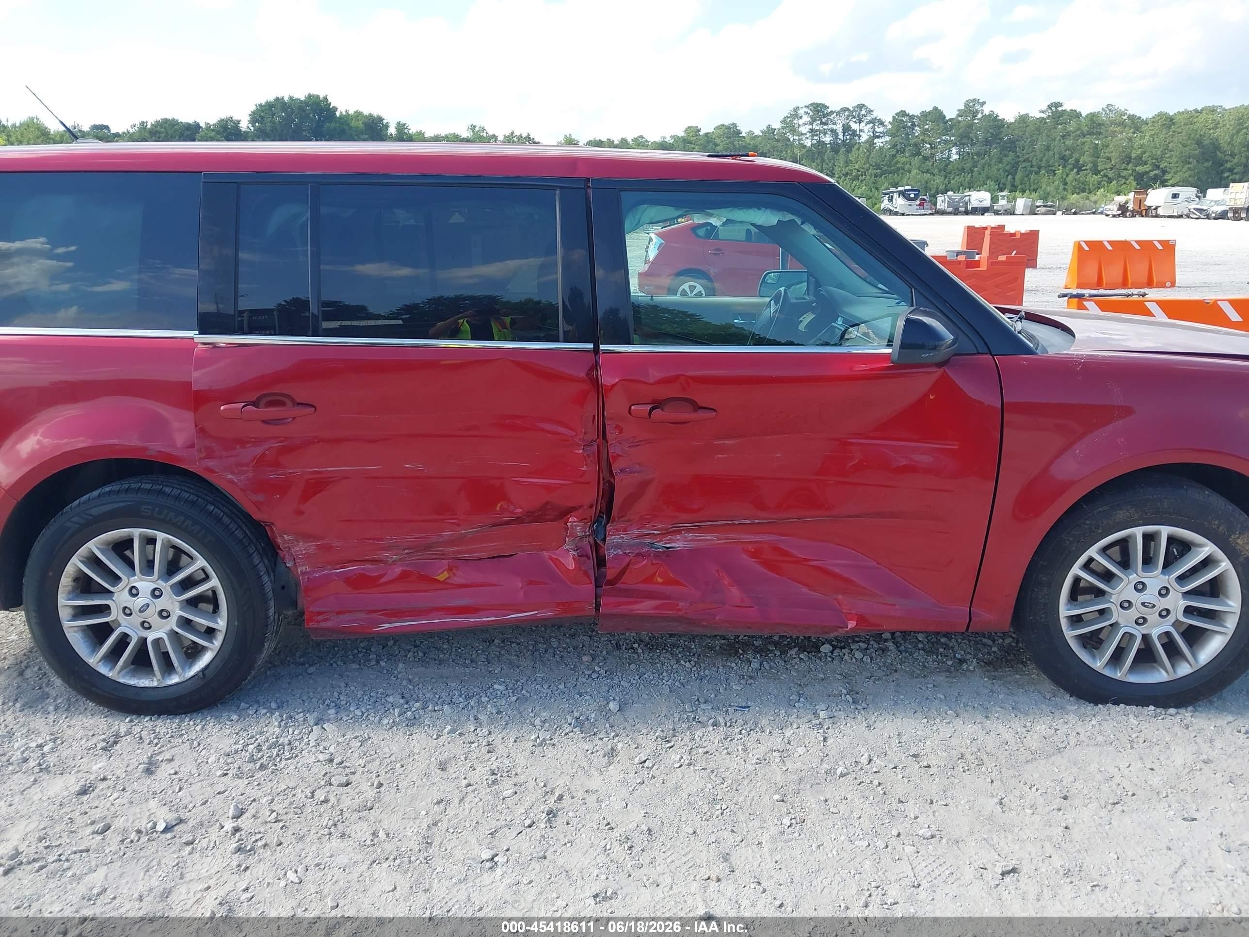 2014 Ford Flex Sel Red vin: 2FMHK6C82EBD00819