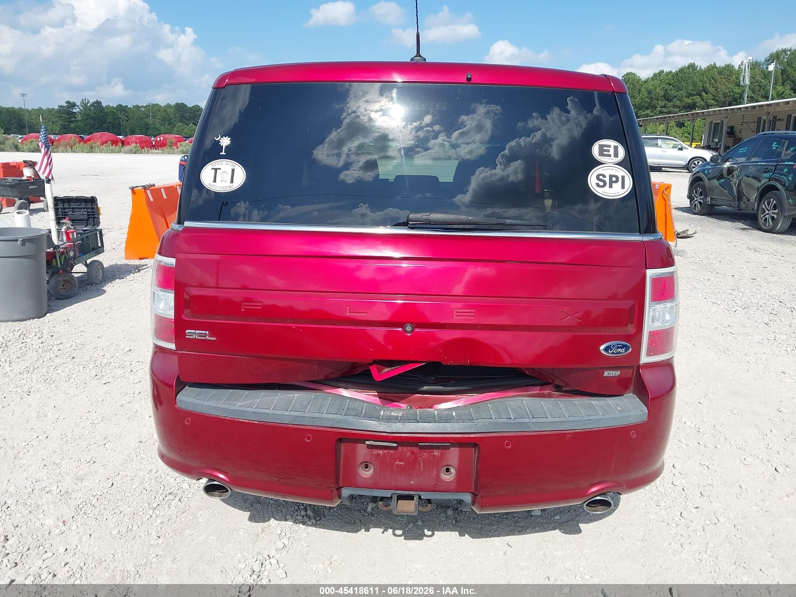 2014 Ford Flex Sel Red vin: 2FMHK6C82EBD00819