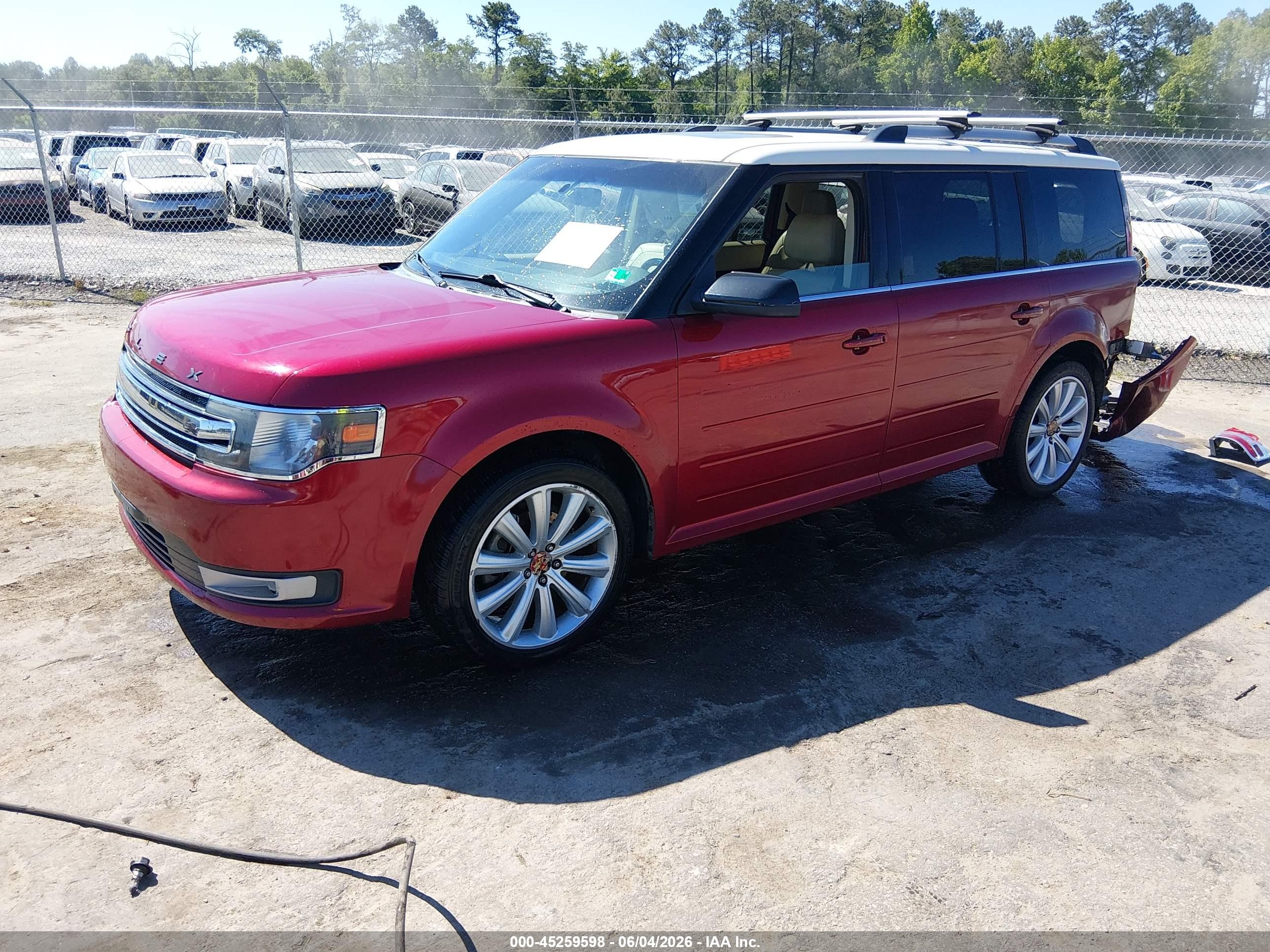2013 Ford Flex Sel Red vin: 2FMHK6C83DBD26988