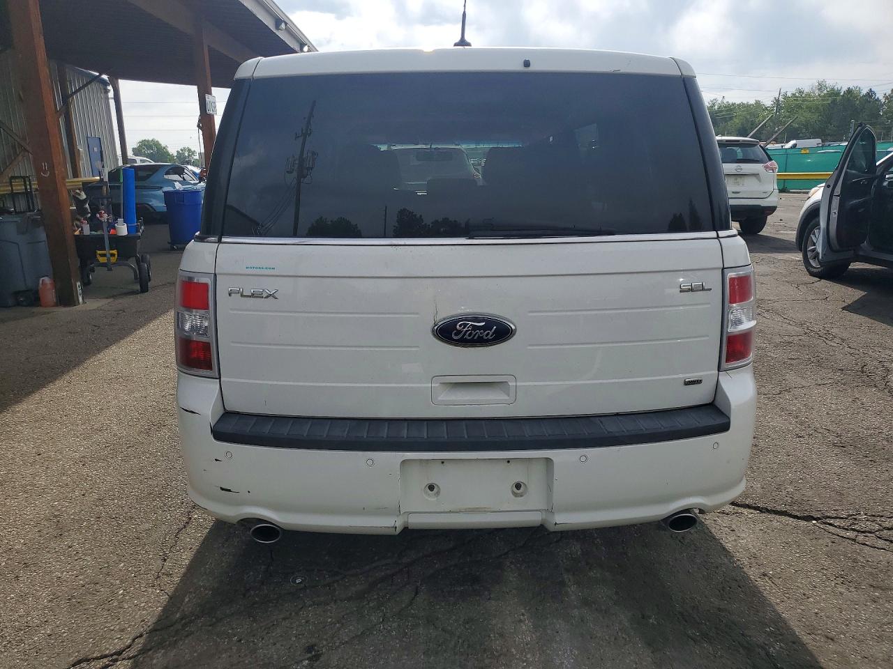 2013 Ford Flex Sel White vin: 2FMHK6C83DBD38512