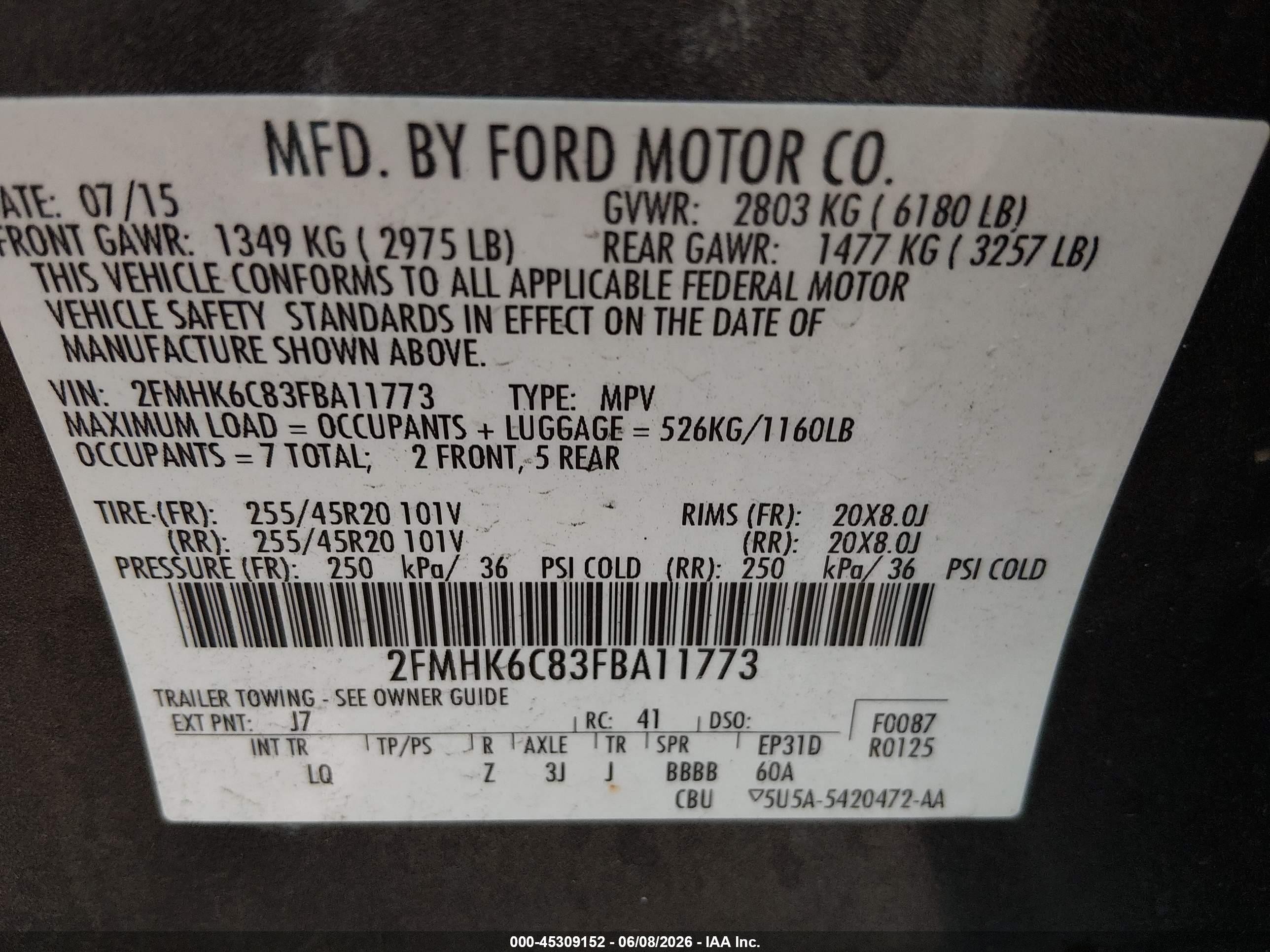 2015 Ford Flex Sel Gray vin: 2FMHK6C83FBA11773