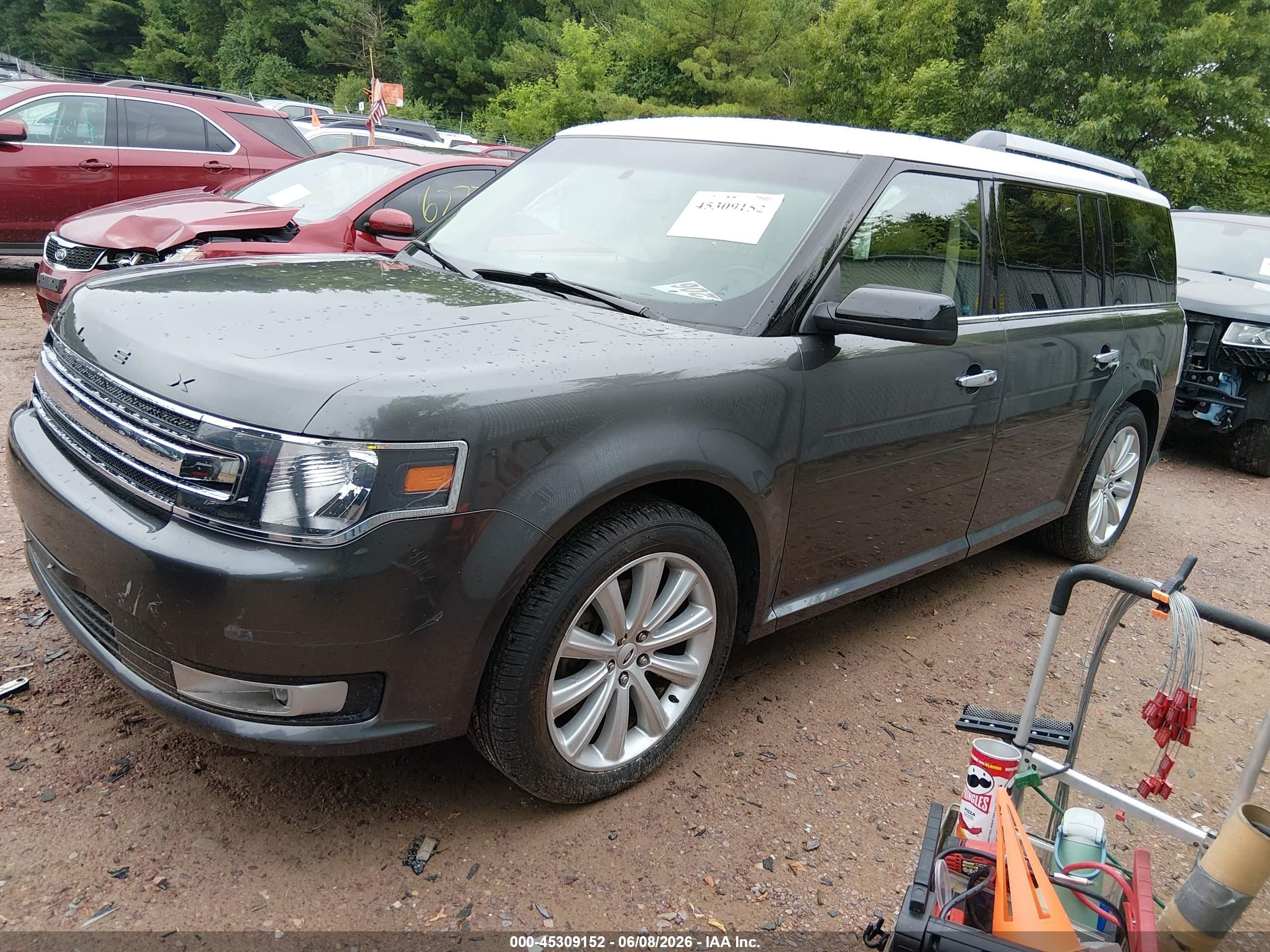 2015 Ford Flex Sel Gray vin: 2FMHK6C83FBA11773