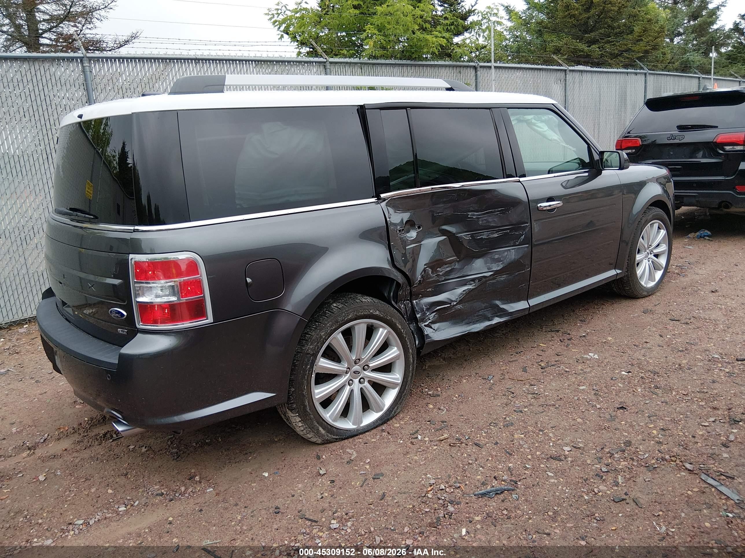 2015 Ford Flex Sel Gray vin: 2FMHK6C83FBA11773