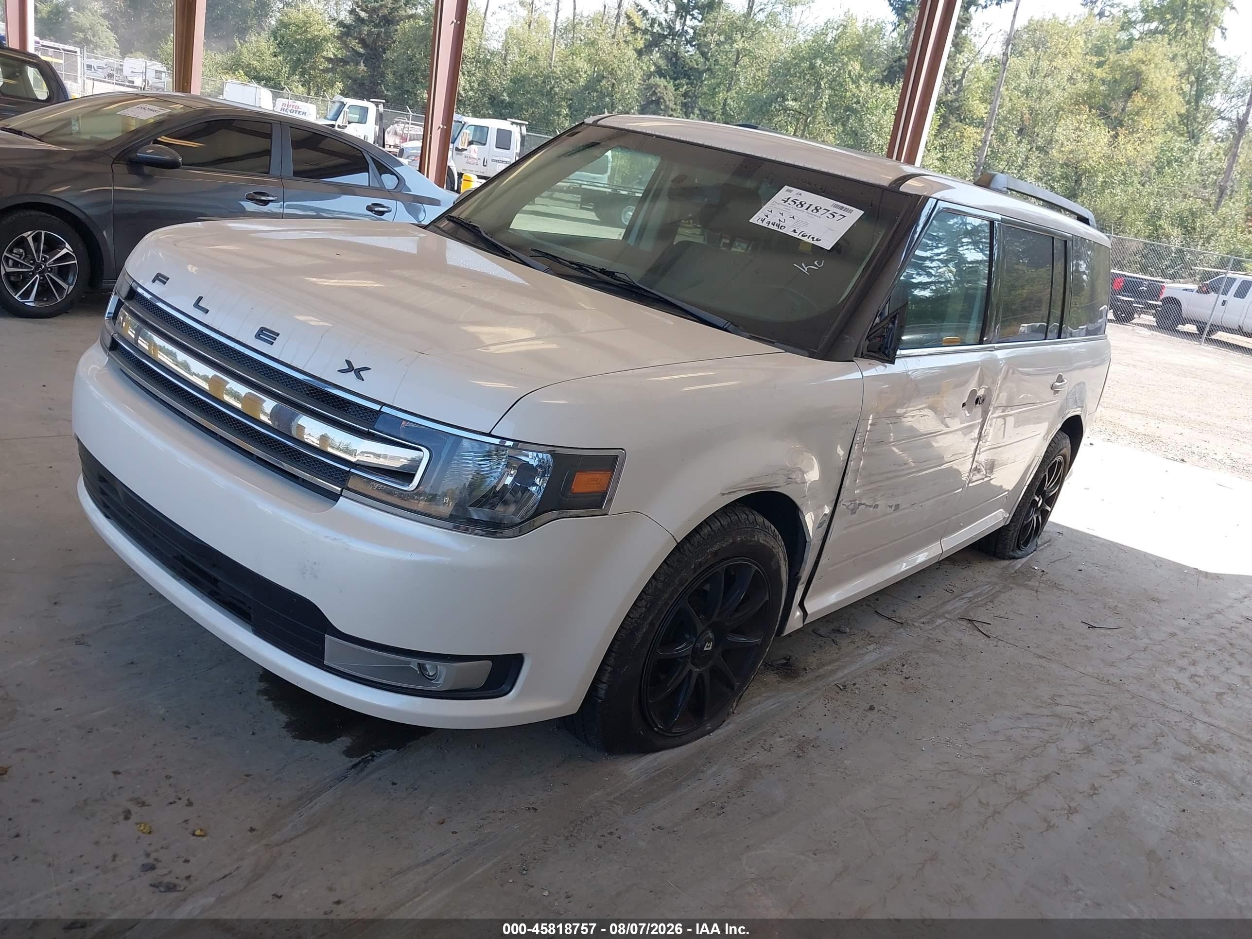 2013 Ford Flex Sel White vin: 2FMHK6C84DBD30662