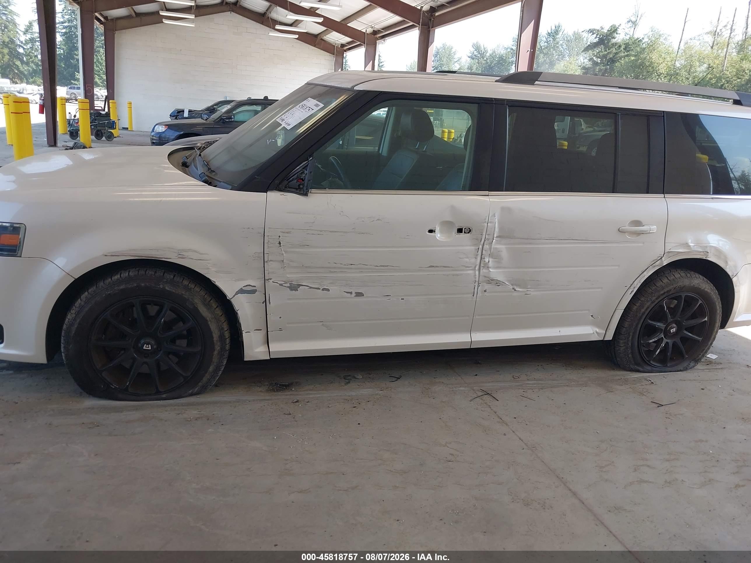 2013 Ford Flex Sel White vin: 2FMHK6C84DBD30662