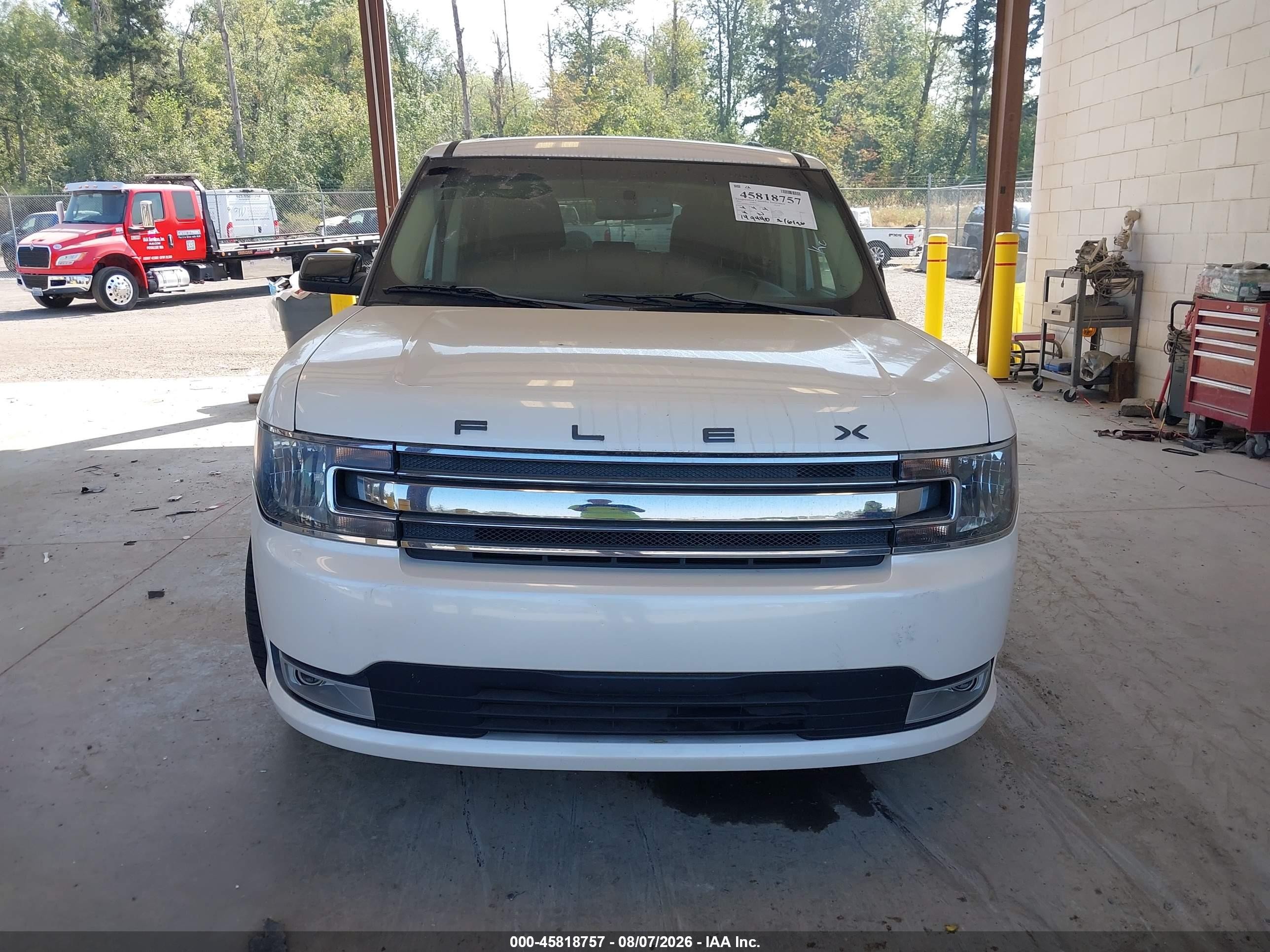 2013 Ford Flex Sel White vin: 2FMHK6C84DBD30662