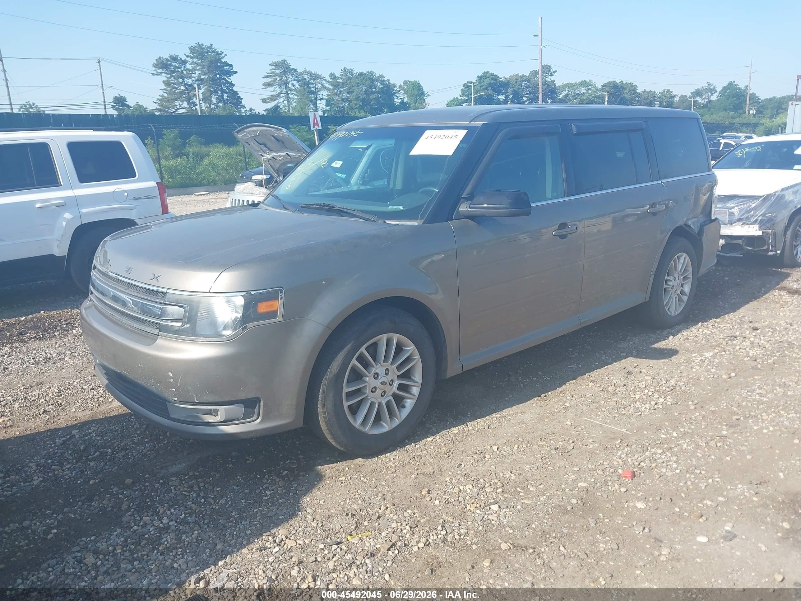 2014 Ford Flex Sel Beige vin: 2FMHK6C84EBD07786