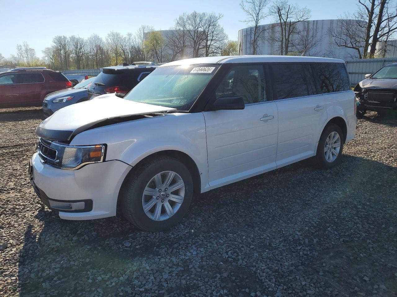 2014 Ford Flex Sel White vin: 2FMHK6C84EBD20005