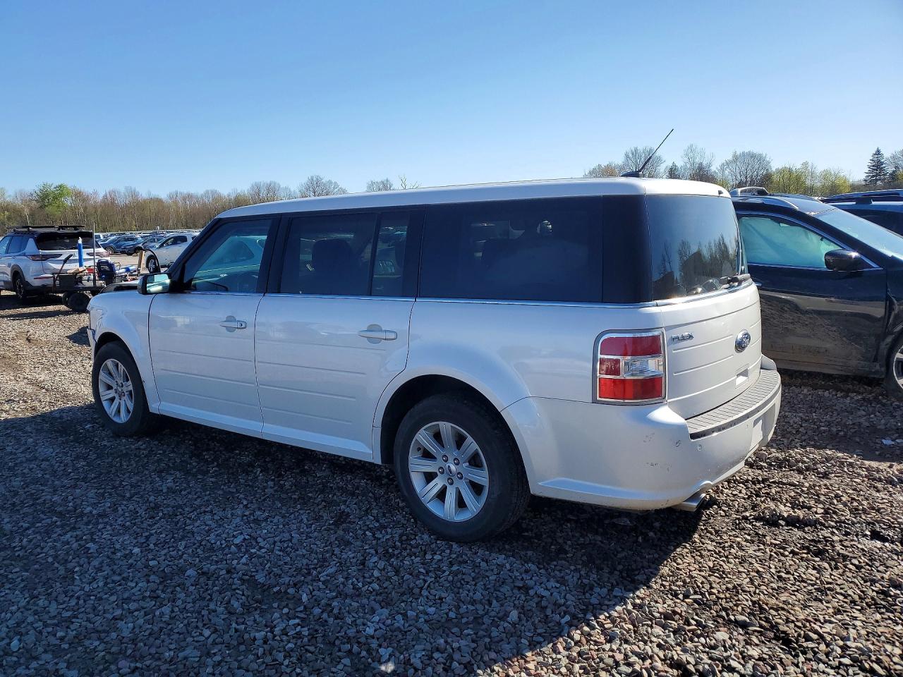 2014 Ford Flex Sel White vin: 2FMHK6C84EBD20005