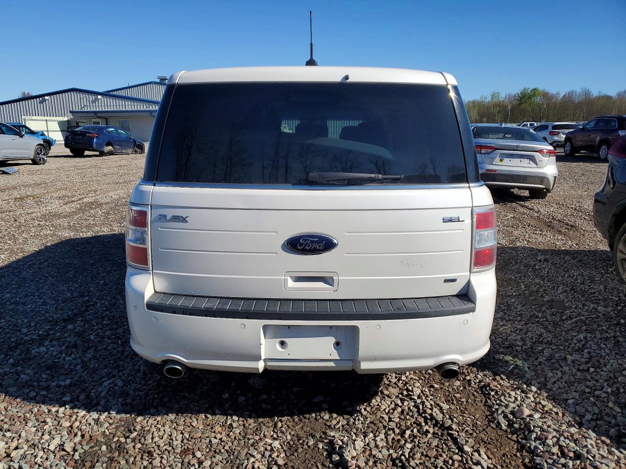 2014 Ford Flex Sel White vin: 2FMHK6C84EBD20005