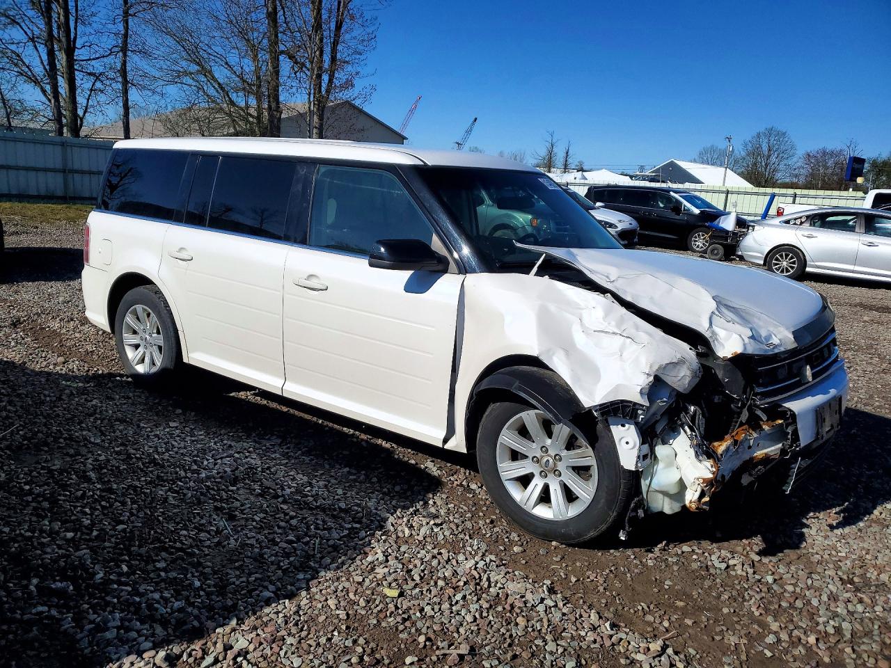 2014 Ford Flex Sel White vin: 2FMHK6C84EBD20005