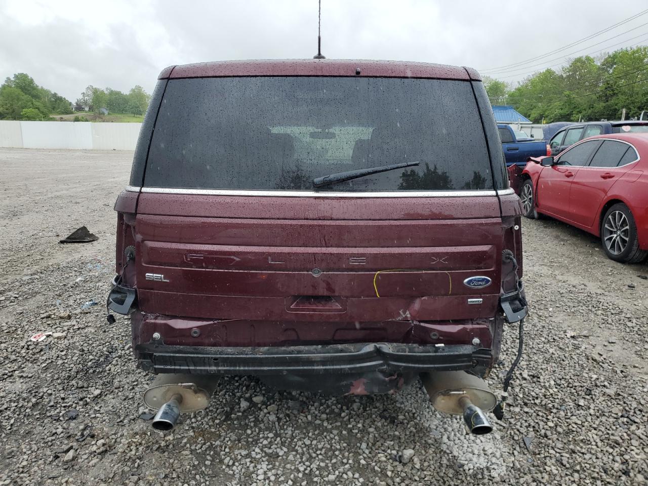 2017 Ford Flex Sel Темно-бордовый vin: 2FMHK6C84HBA13681