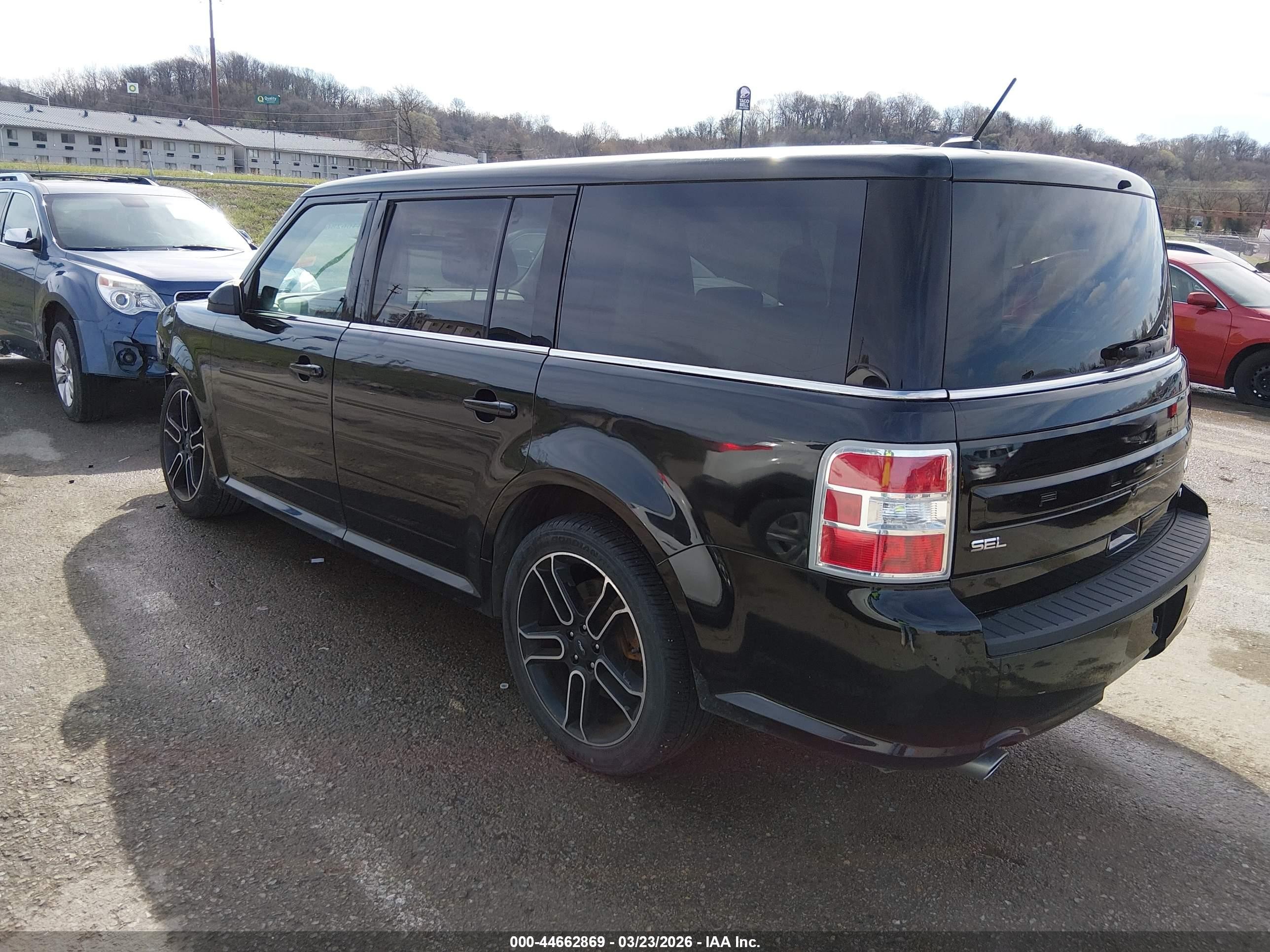 2014 Ford Flex Sel Black vin: 2FMHK6C85EBD44698