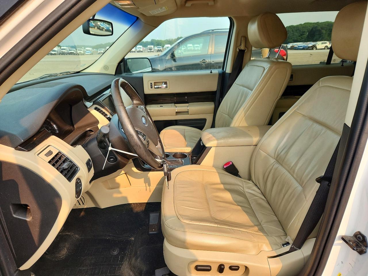 2013 Ford Flex Sel White vin: 2FMHK6C86DBD01017
