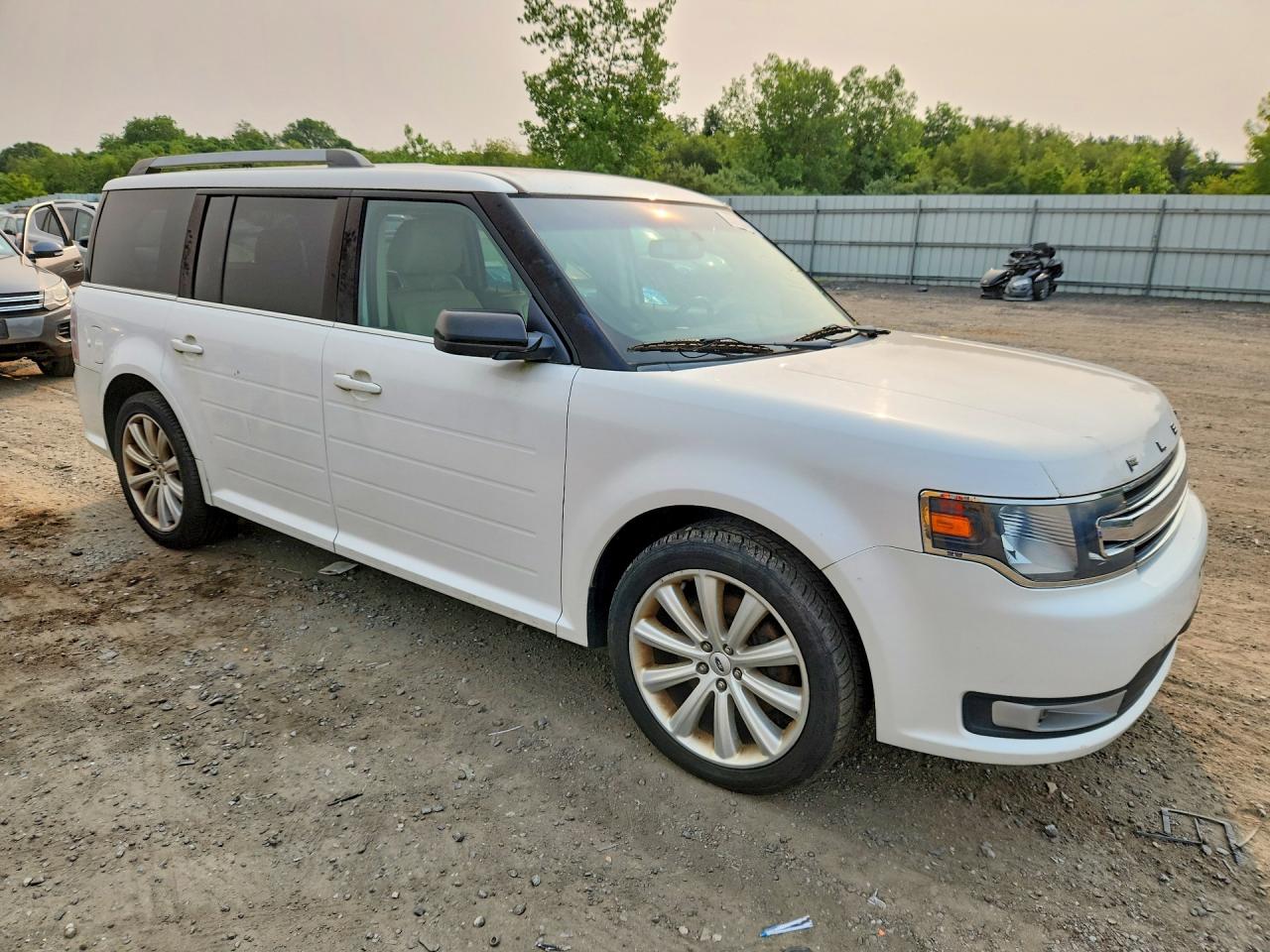 2013 Ford Flex Sel White vin: 2FMHK6C86DBD01017