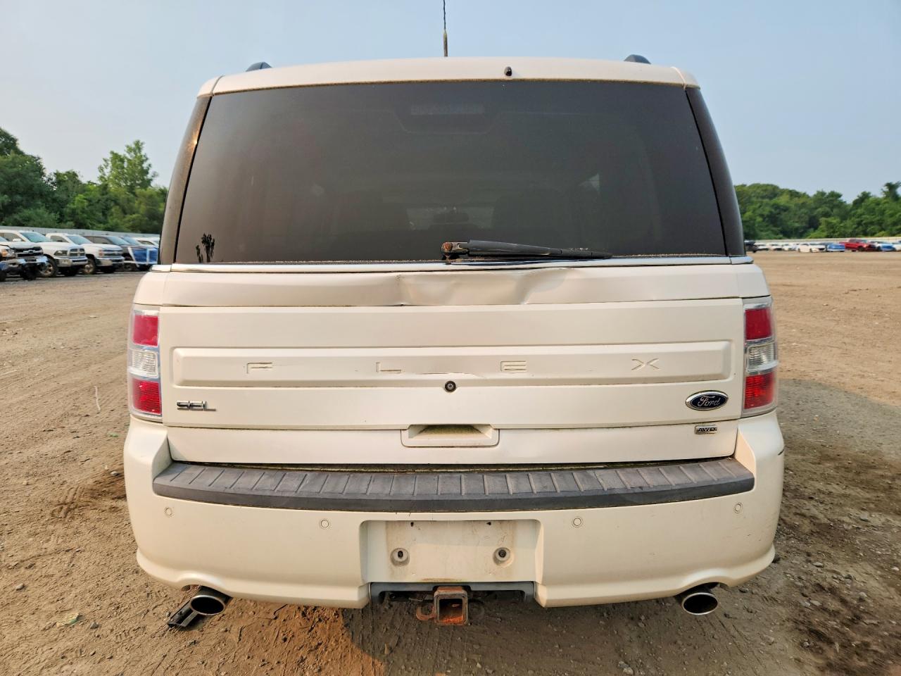 2013 Ford Flex Sel White vin: 2FMHK6C86DBD01017