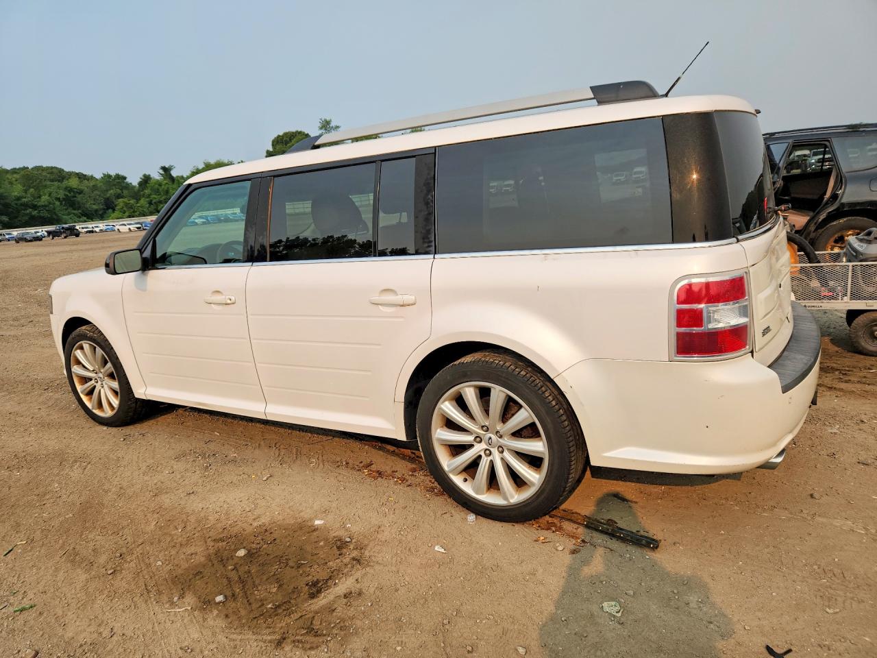 2013 Ford Flex Sel White vin: 2FMHK6C86DBD01017
