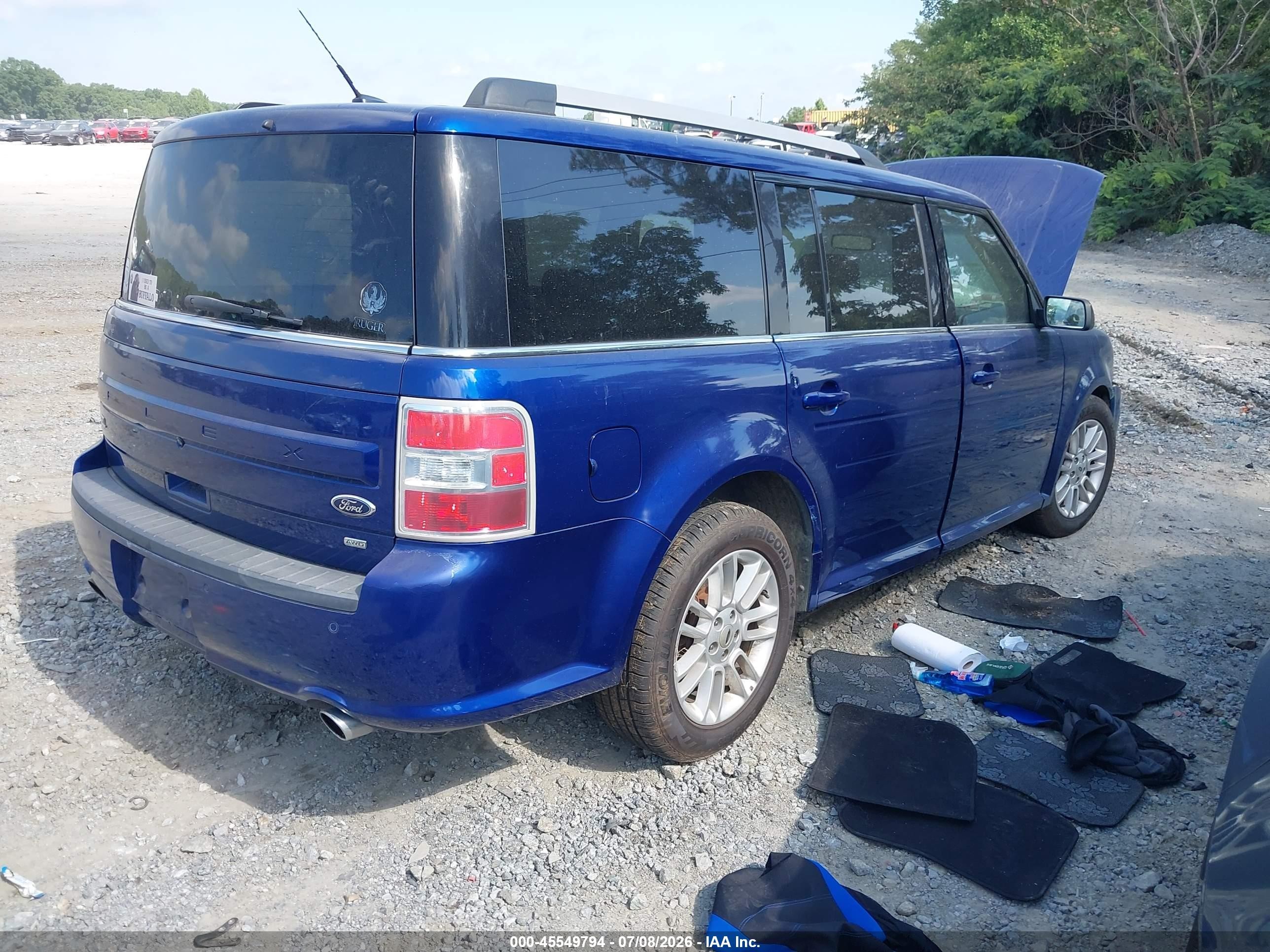 2014 Ford Flex Sel Blue vin: 2FMHK6C86EBD27201