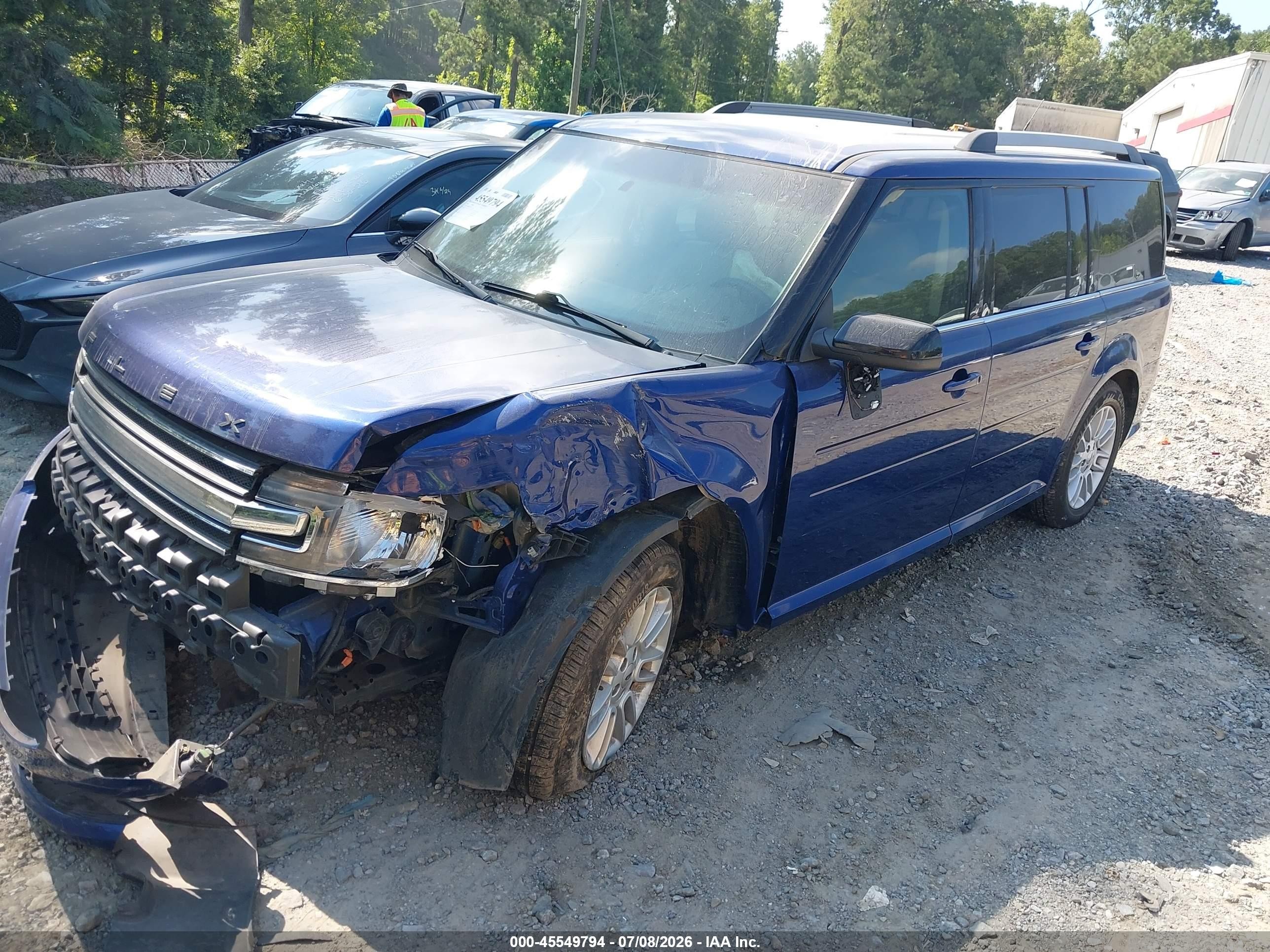2014 Ford Flex Sel Blue vin: 2FMHK6C86EBD27201